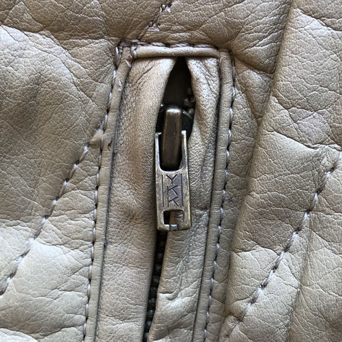 Japanese Brand Vintage 80's Leather Jacket Zipper by Dolphin Size US XL / EU 56 / 4 - 10 Thumbnail