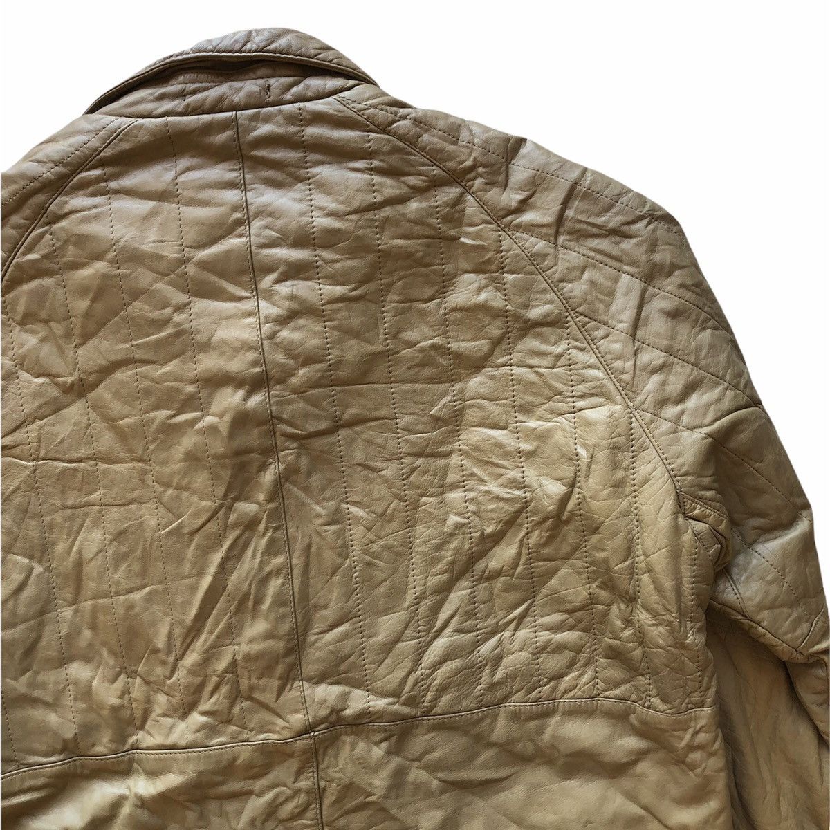 Japanese Brand Vintage 80's Leather Jacket Zipper by Dolphin Size US XL / EU 56 / 4 - 6 Thumbnail