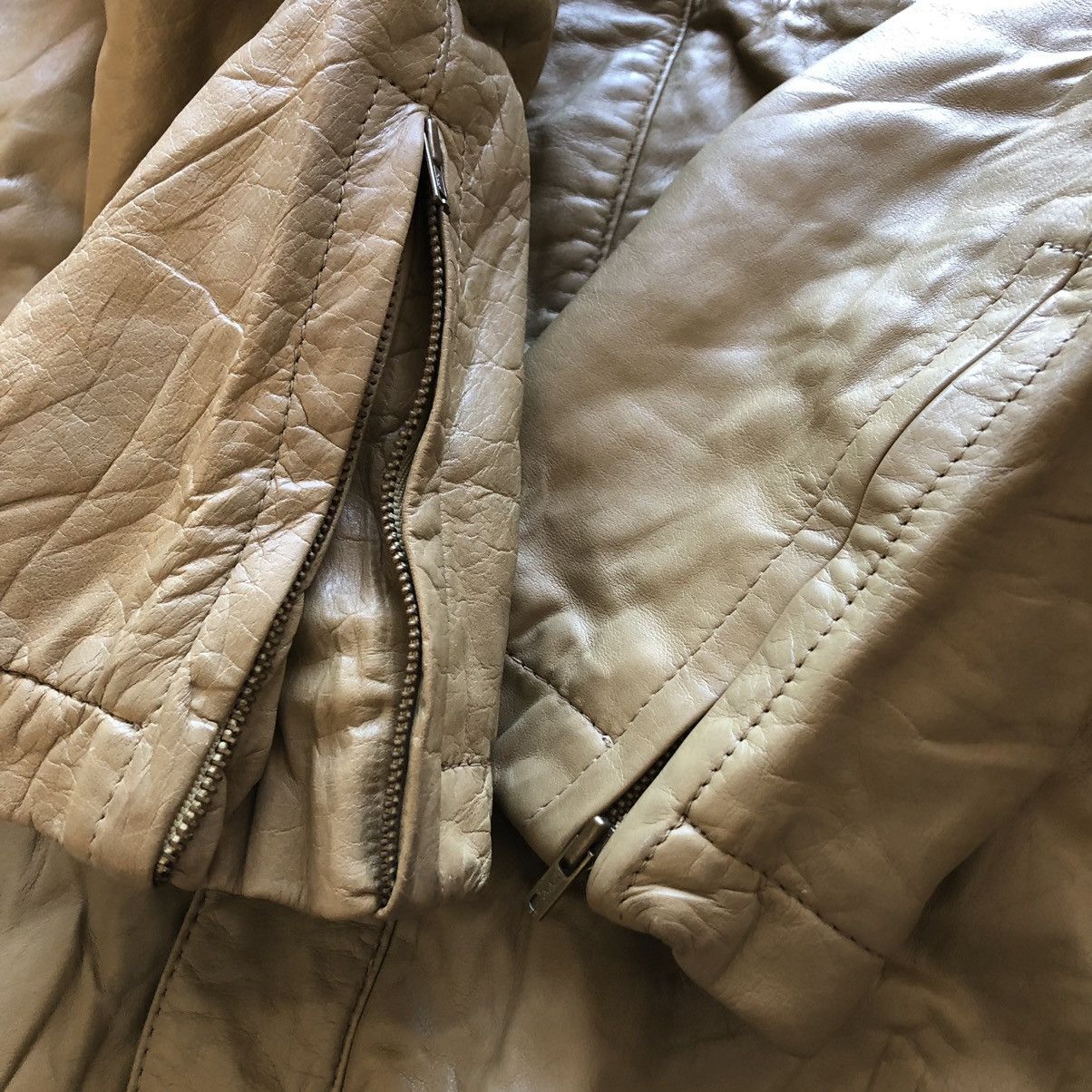 Japanese Brand Vintage 80's Leather Jacket Zipper by Dolphin Size US XL / EU 56 / 4 - 8 Thumbnail