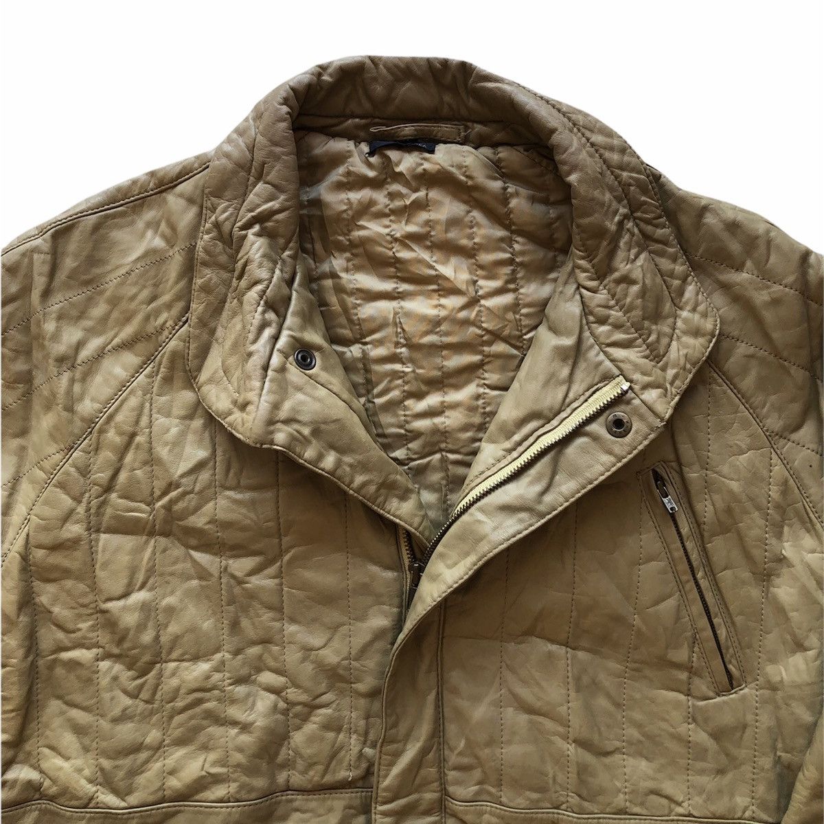 Japanese Brand Vintage 80's Leather Jacket Zipper by Dolphin Size US XL / EU 56 / 4 - 2 Thumbnail