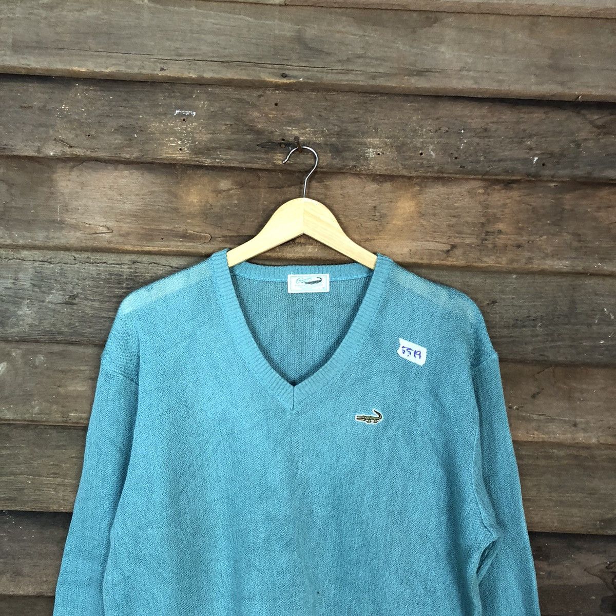 Homespun Knitwear × Japanese Brand × Vintage Crocodile Green Knitwear vintage japan #5519 Size US L / EU 52-54 / 3 - 9 Thumbnail