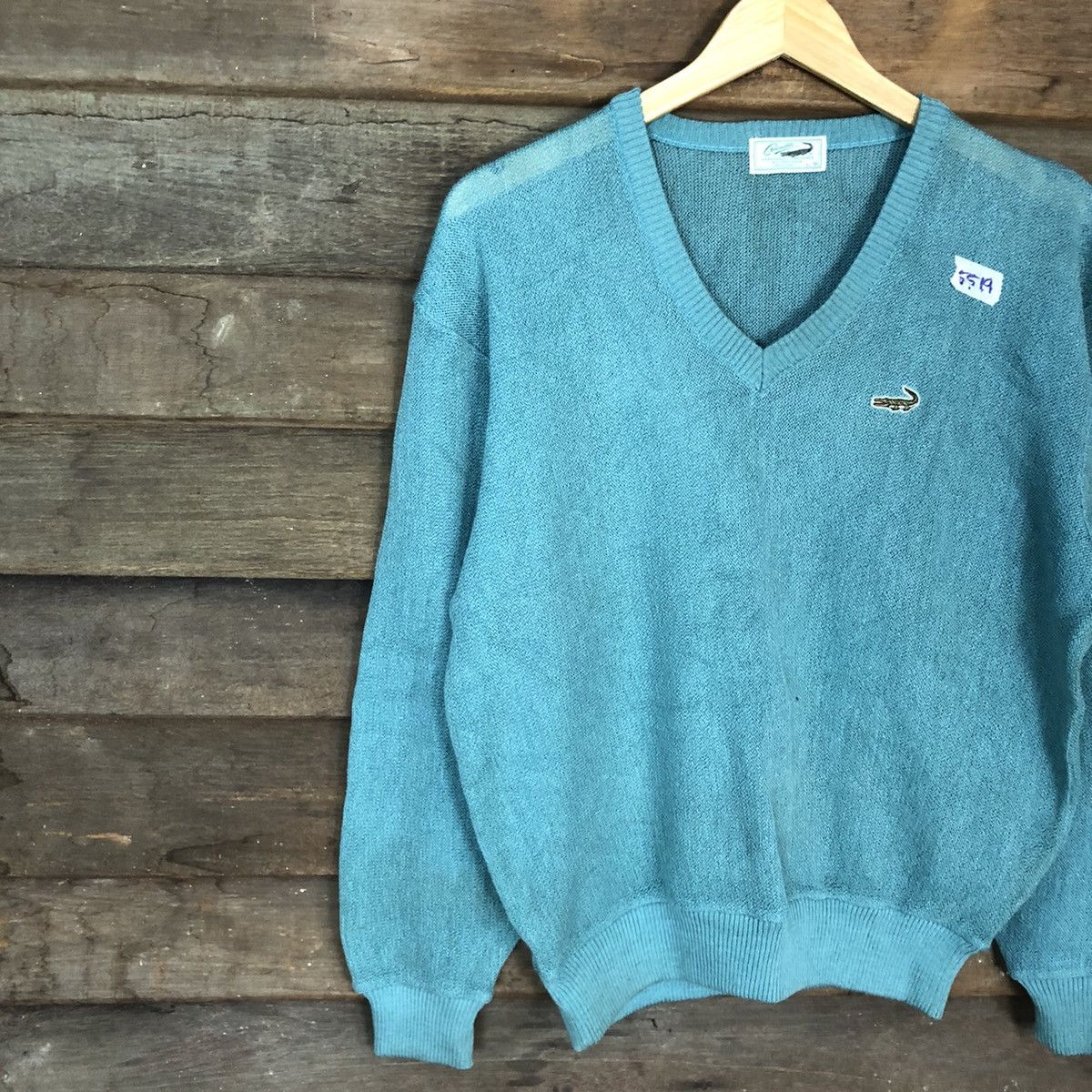 Homespun Knitwear × Japanese Brand × Vintage Crocodile Green Knitwear vintage japan #5519 Size US L / EU 52-54 / 3 - 7 Thumbnail