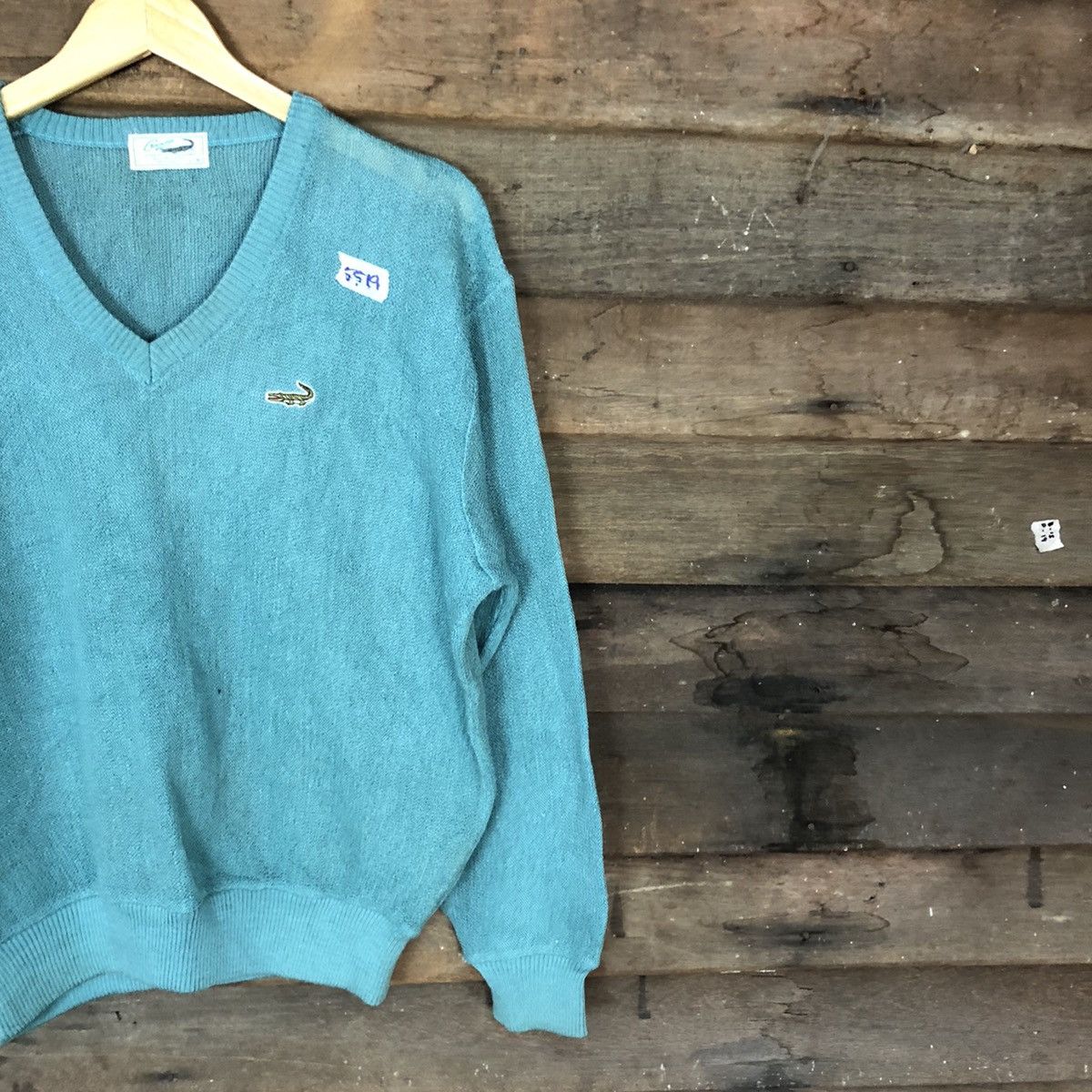 Homespun Knitwear × Japanese Brand × Vintage Crocodile Green Knitwear vintage japan #5519 Size US L / EU 52-54 / 3 - 5 Thumbnail