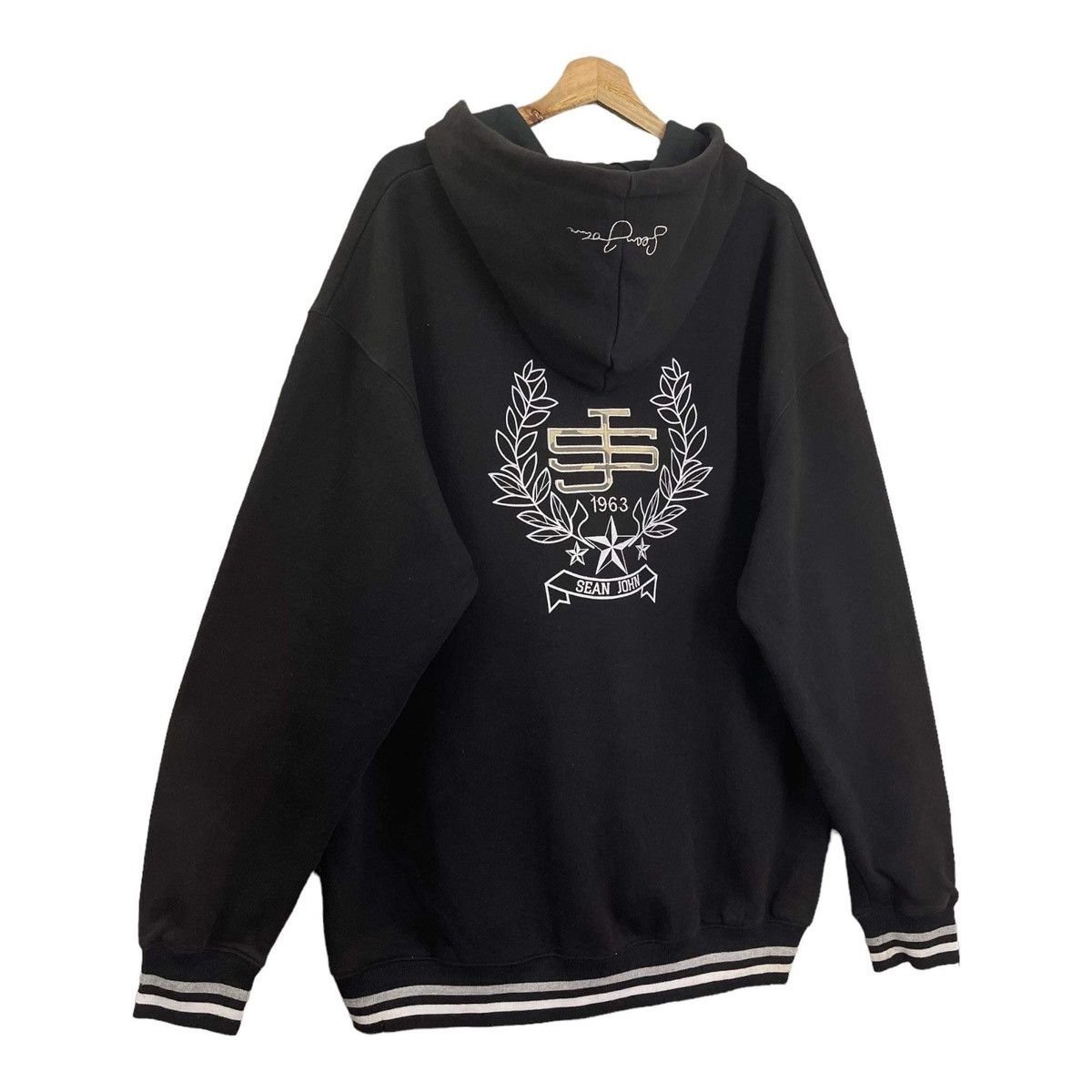 Sean John Vintage Sean John Big Logo Embroidered Zipper Hoodies Size US XXL / EU 58 / 5 - 2 Thumbnail