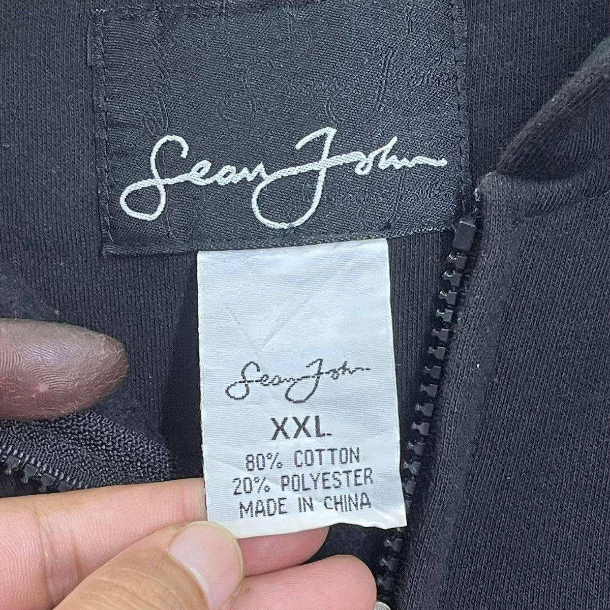 Sean John Vintage Sean John Big Logo Embroidered Zipper Hoodies Size US XXL / EU 58 / 5 - 13 Thumbnail
