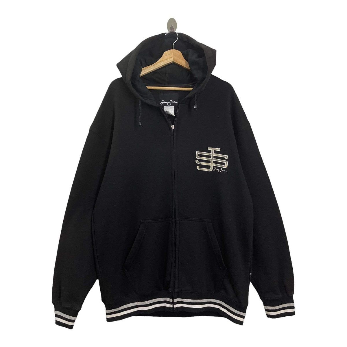Sean John Vintage Sean John Big Logo Embroidered Zipper Hoodies Size US XXL / EU 58 / 5 - 7 Thumbnail