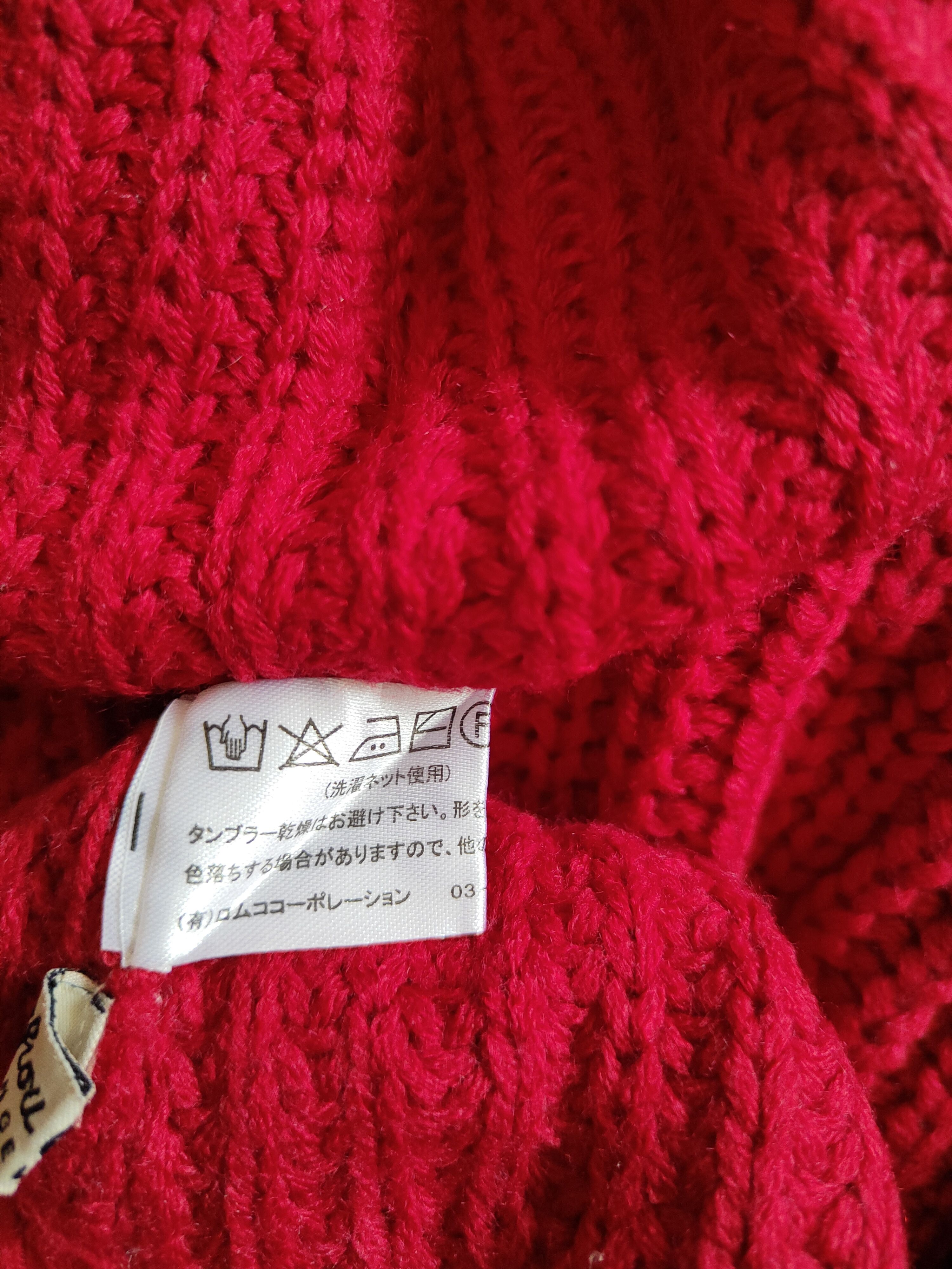 Japanese Brand Chou Chou-Angelina Red Knitwear Sweater #5475 Size M / US 6-8 / IT 42-44 - 10 Thumbnail