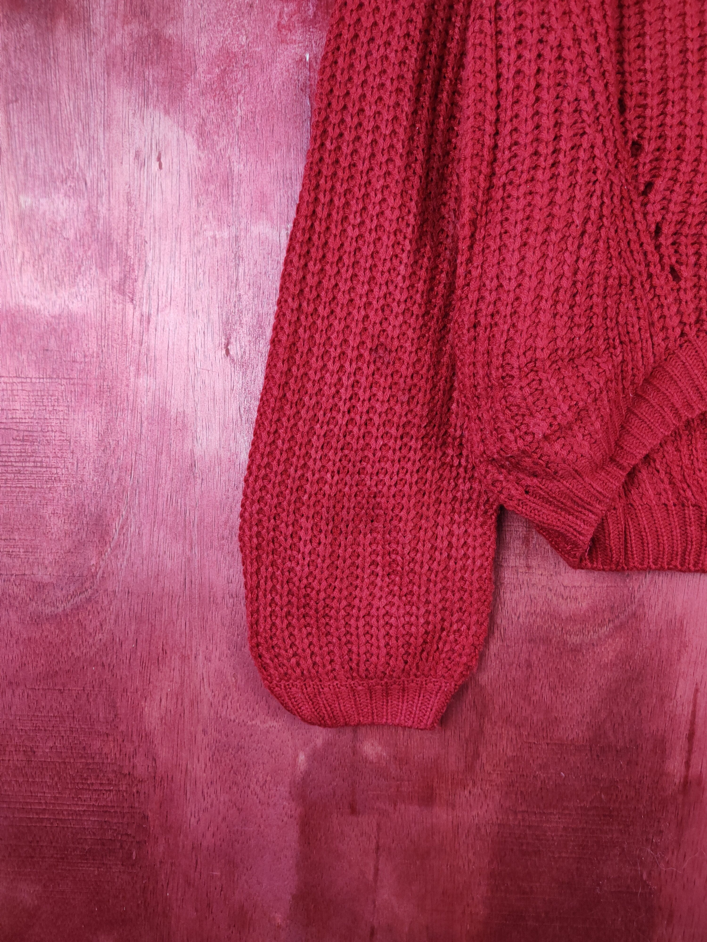 Japanese Brand Chou Chou-Angelina Red Knitwear Sweater #5475 Size M / US 6-8 / IT 42-44 - 4 Thumbnail