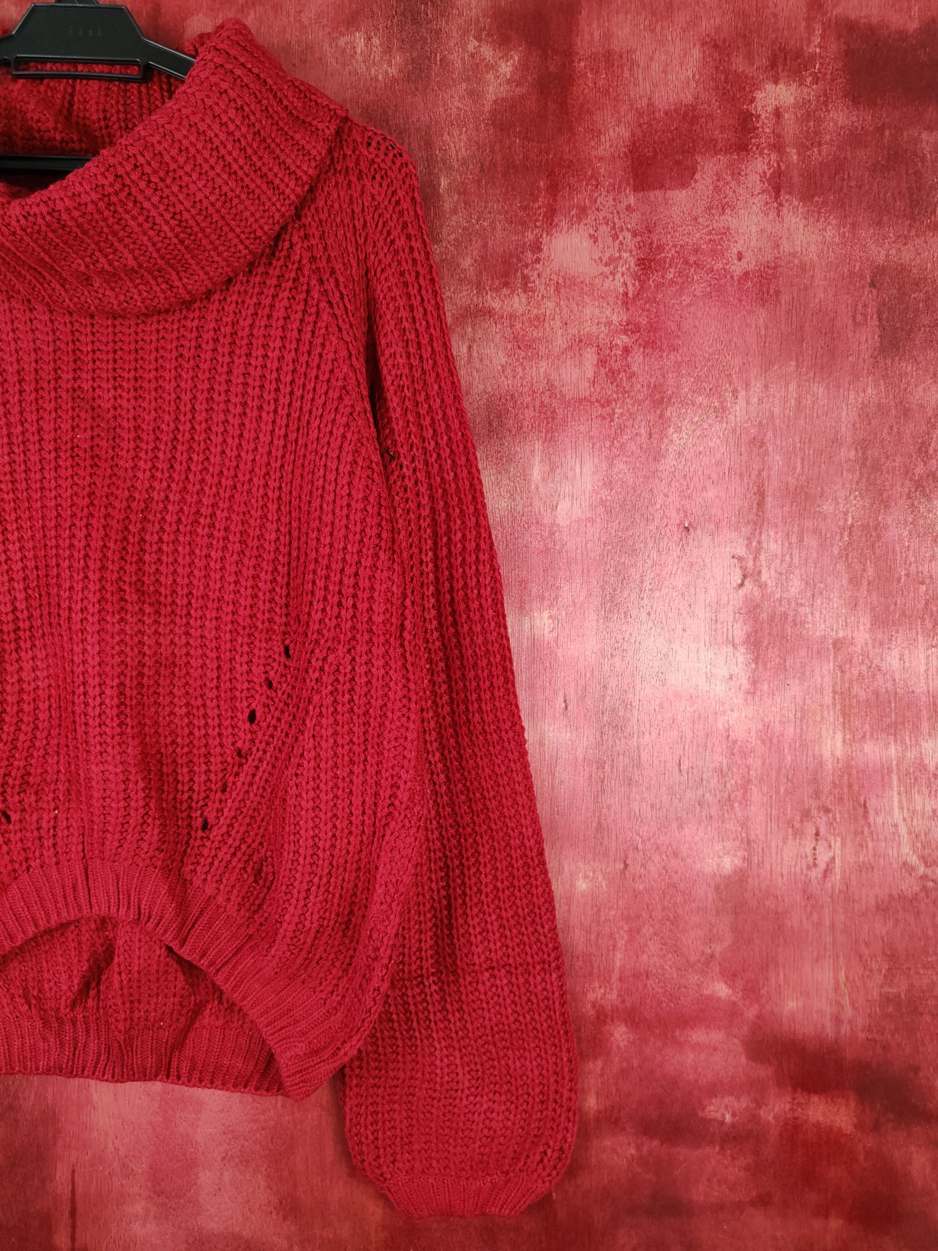 Japanese Brand Chou Chou-Angelina Red Knitwear Sweater #5475 Size M / US 6-8 / IT 42-44 - 5 Thumbnail