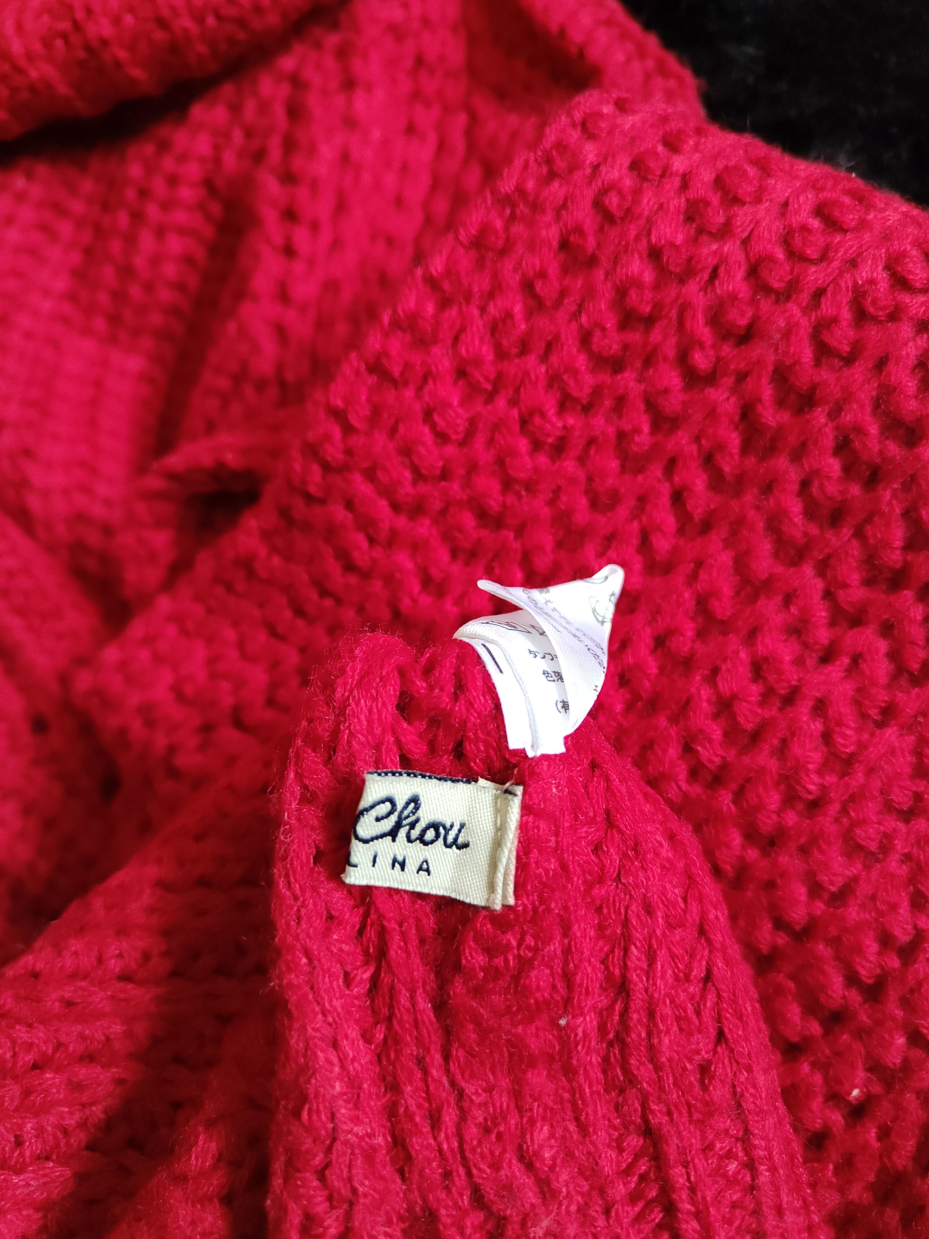 Japanese Brand Chou Chou-Angelina Red Knitwear Sweater #5475 Size M / US 6-8 / IT 42-44 - 11 Thumbnail