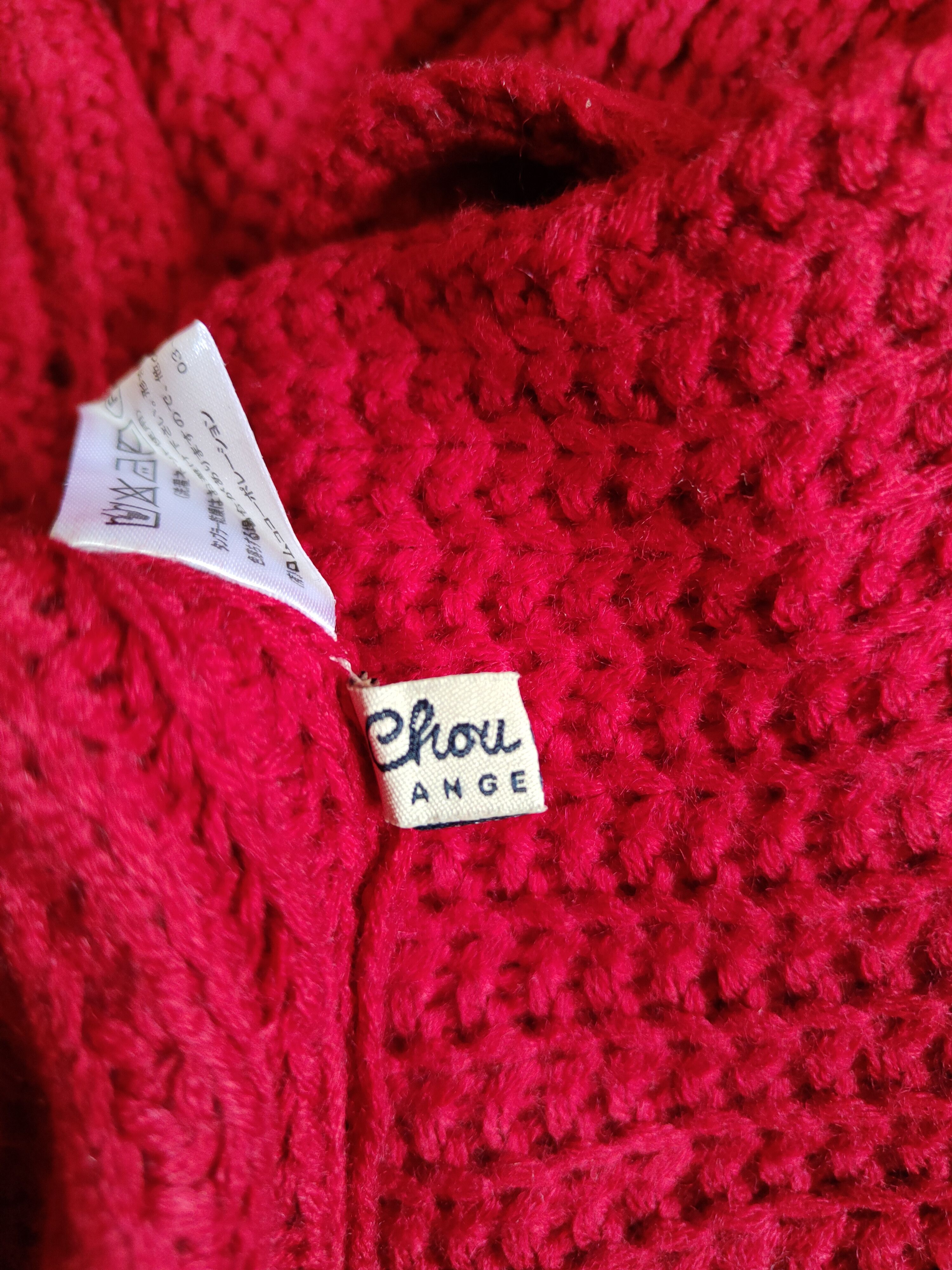 Japanese Brand Chou Chou-Angelina Red Knitwear Sweater #5475 Size M / US 6-8 / IT 42-44 - 12 Thumbnail