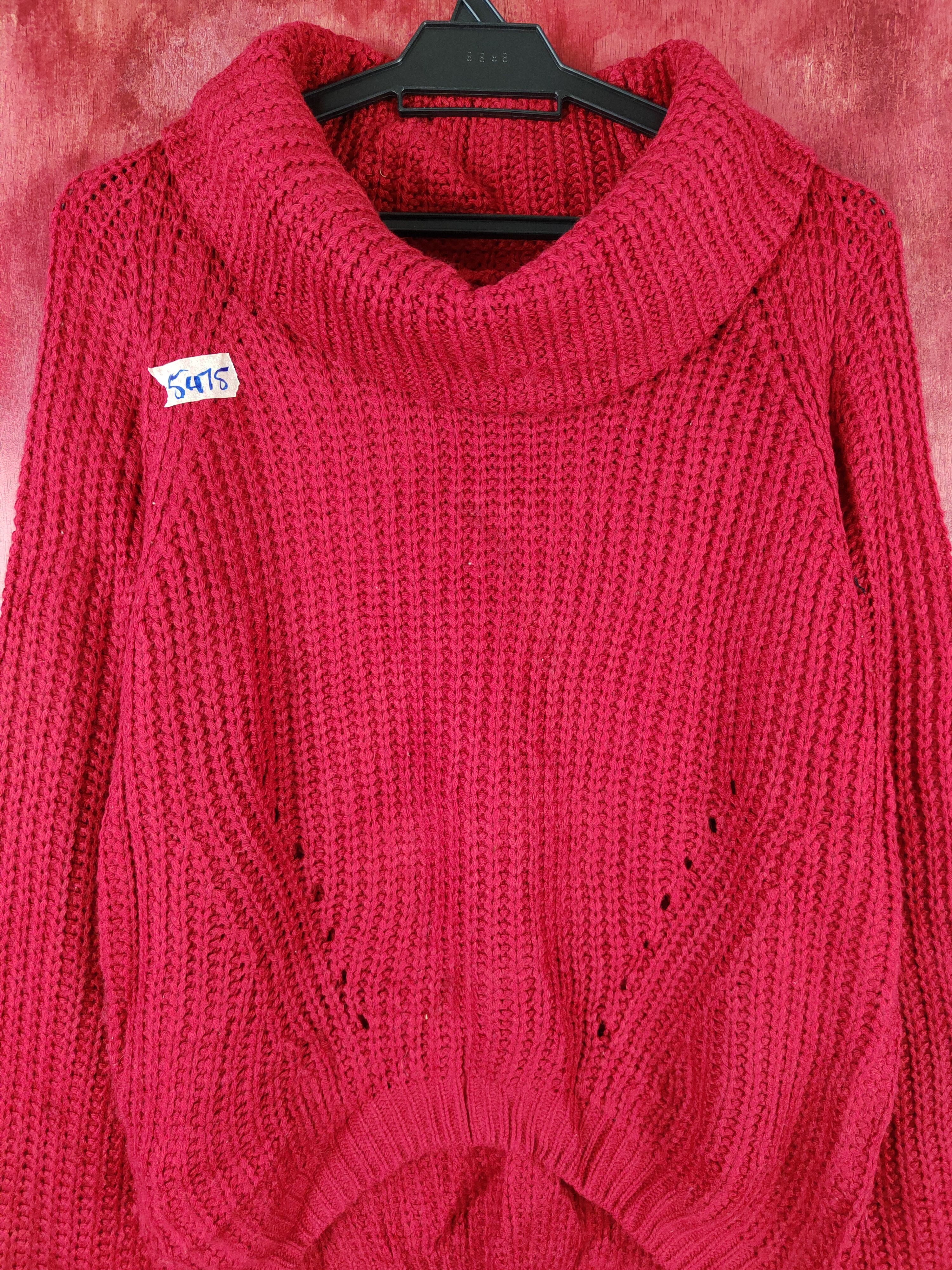 Japanese Brand Chou Chou-Angelina Red Knitwear Sweater #5475 Size M / US 6-8 / IT 42-44 - 2 Thumbnail