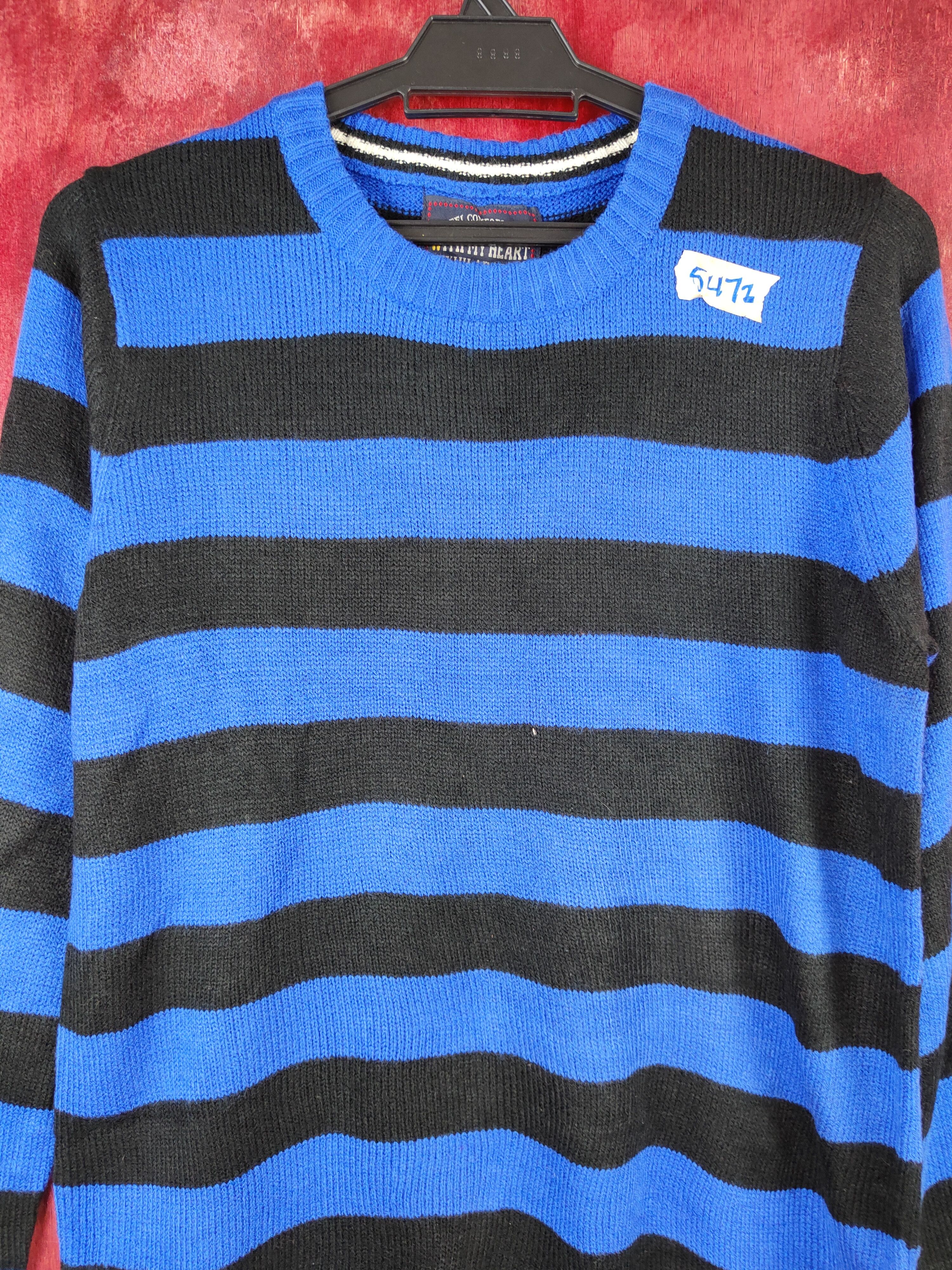 Japanese Brand × Solid and Striped Vandash Blue/Black Knitwear sweatshirt thin #5472 Size US M / EU 48-50 / 2 - 2 Thumbnail