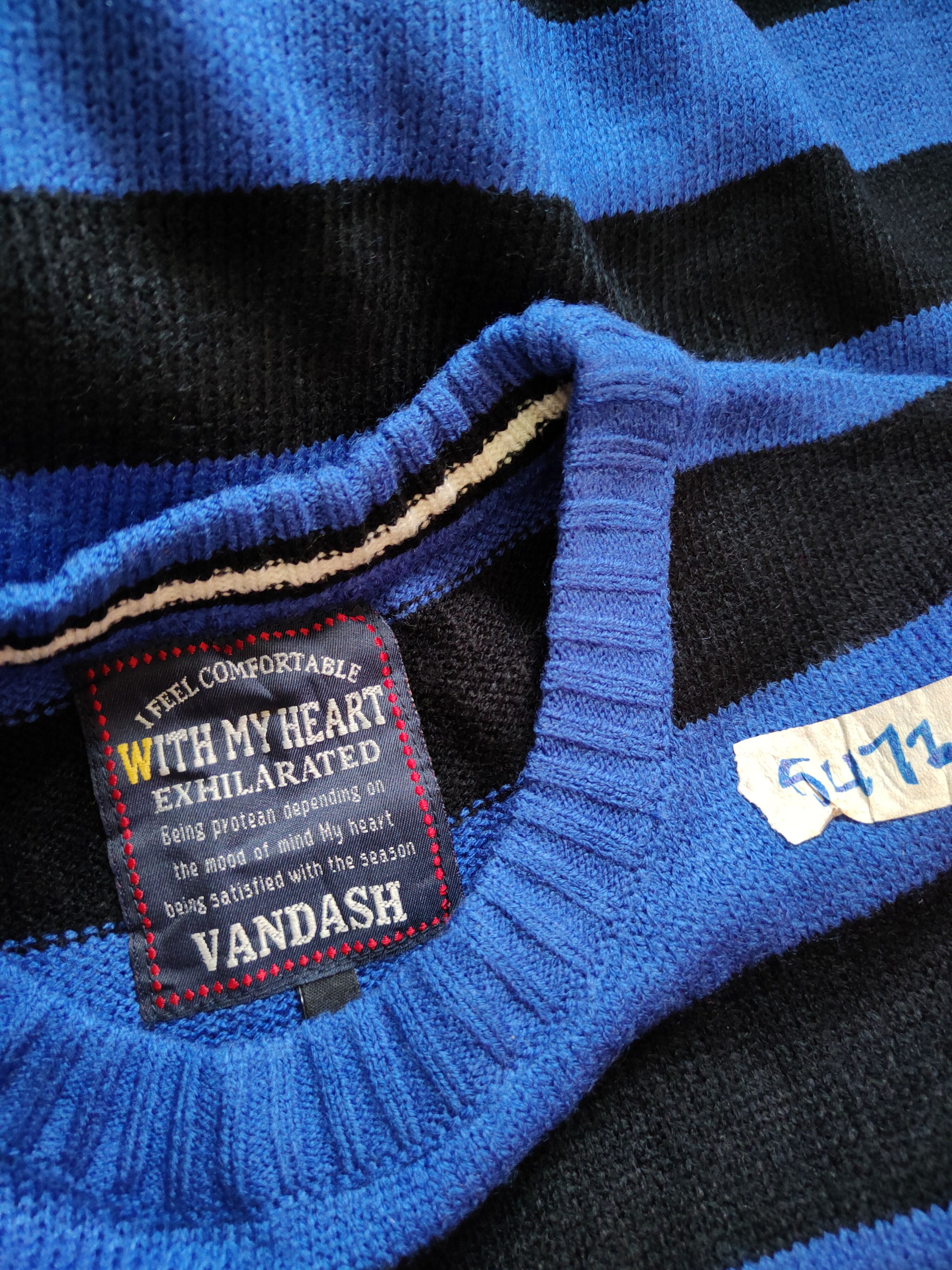 Japanese Brand × Solid and Striped Vandash Blue/Black Knitwear sweatshirt thin #5472 Size US M / EU 48-50 / 2 - 11 Thumbnail