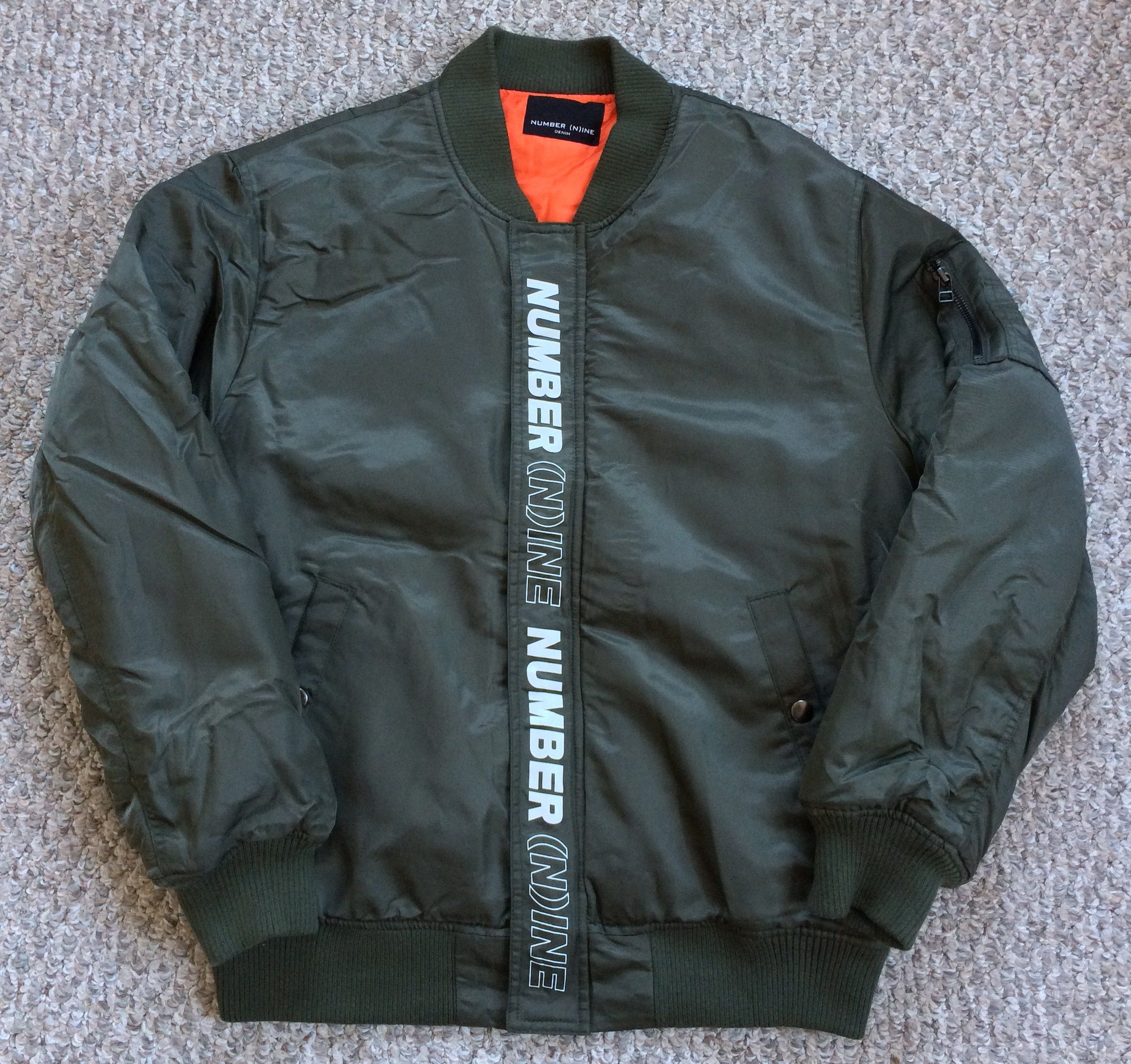 Pre-owned Number N Ine Number (n)ine Logo Bomber Jacket In Green