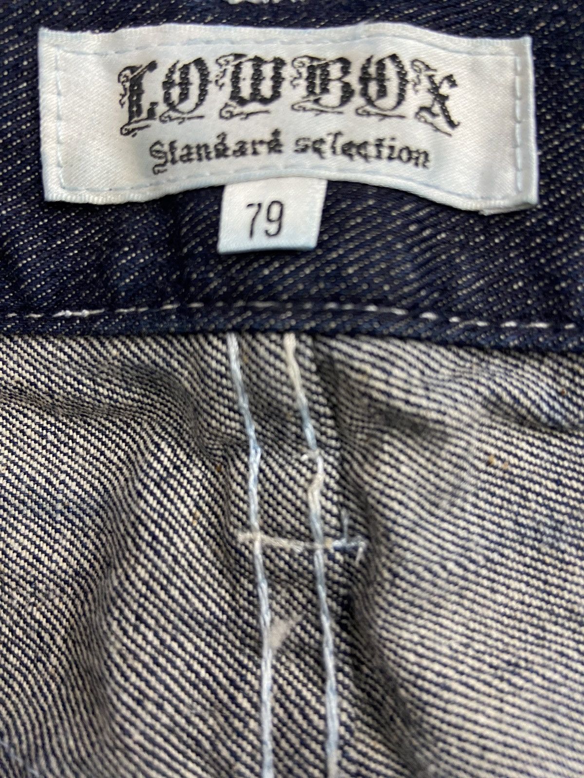 20471120 × Beauty Beast Vintage Low Box Contrast Stitched Denim Pants Size US 31 - 13 Thumbnail