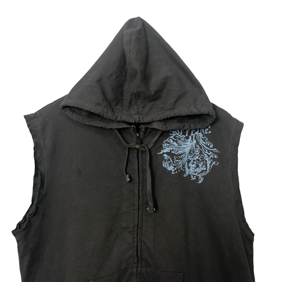 Seditionaries Vintage Caffeine Embroidery Big Logo Hoodie Sleeveless Vest Size US L / EU 52-54 / 3 - 2 Thumbnail
