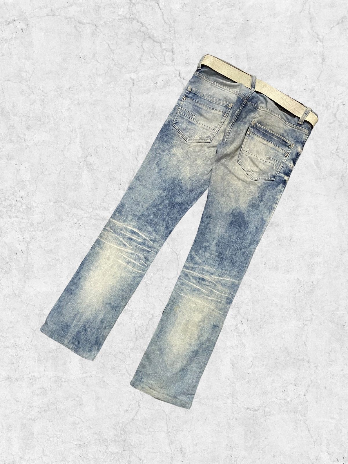 Japanese Brand × Tornado Mart Vintage Tornado Mart Distressed Blue Cloud Denim With Belt Size US 32 / EU 48 - 9 Thumbnail