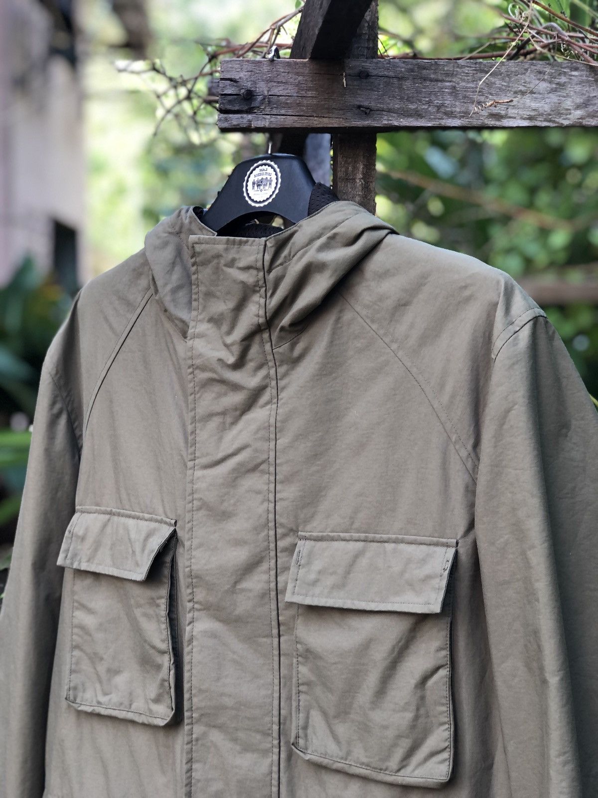 Japanese Brand Uniqlo Olive Green Army Zipper Parka Hoodie Size US M / EU 48-50 / 2 - 2 Thumbnail