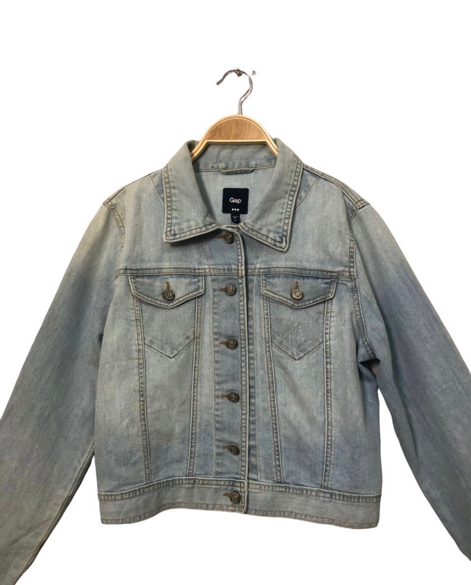 Gap Vintage Gap 1969 Faded Button Ups Denim Crop Jacket Size M / US 6-8 / IT 42-44 - 4 Thumbnail