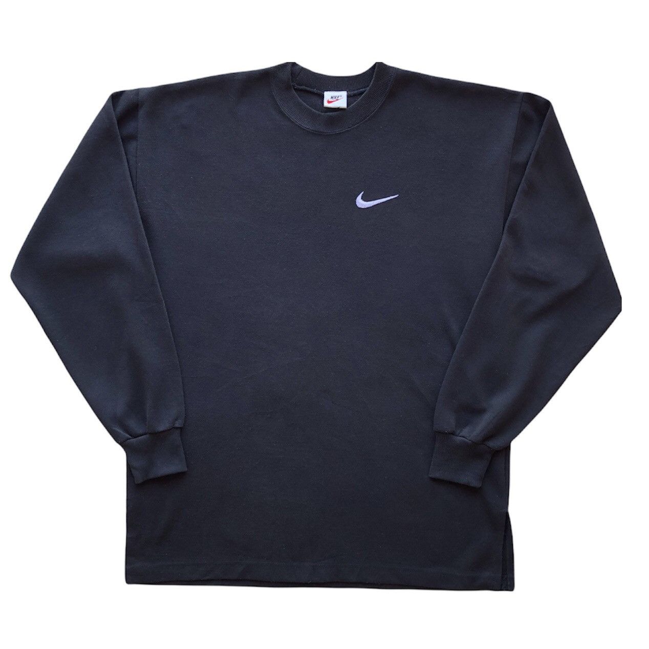 Nike Vintage 90's Nike Embroidered Swoosh Long Sleeve Tee Size US L / EU 52-54 / 3 - 1 Thumbnail