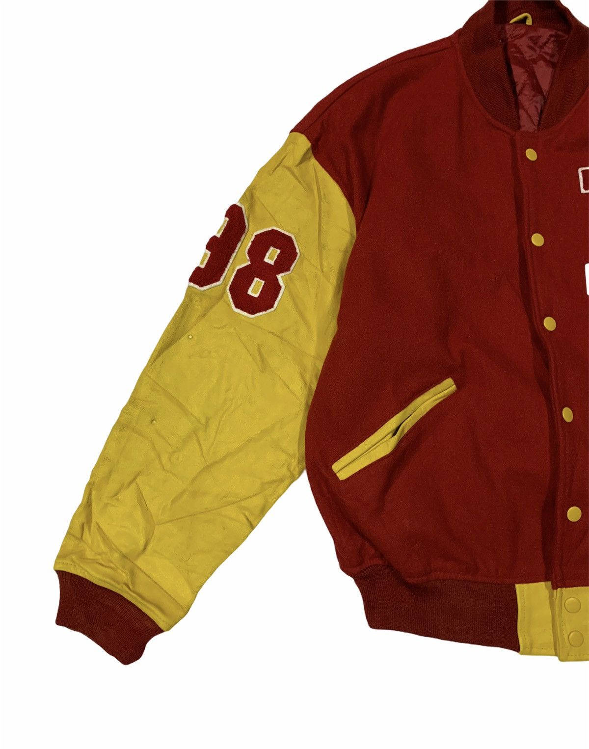 Vintage 🔥VTG KAPITAL R VARSITY JACKETS LEATHER/WOOL Size US M / EU 48-50 / 2 - 2 Thumbnail