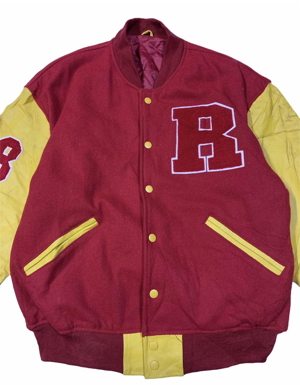 Vintage 🔥VTG KAPITAL R VARSITY JACKETS LEATHER/WOOL Size US M / EU 48-50 / 2 - 4 Thumbnail