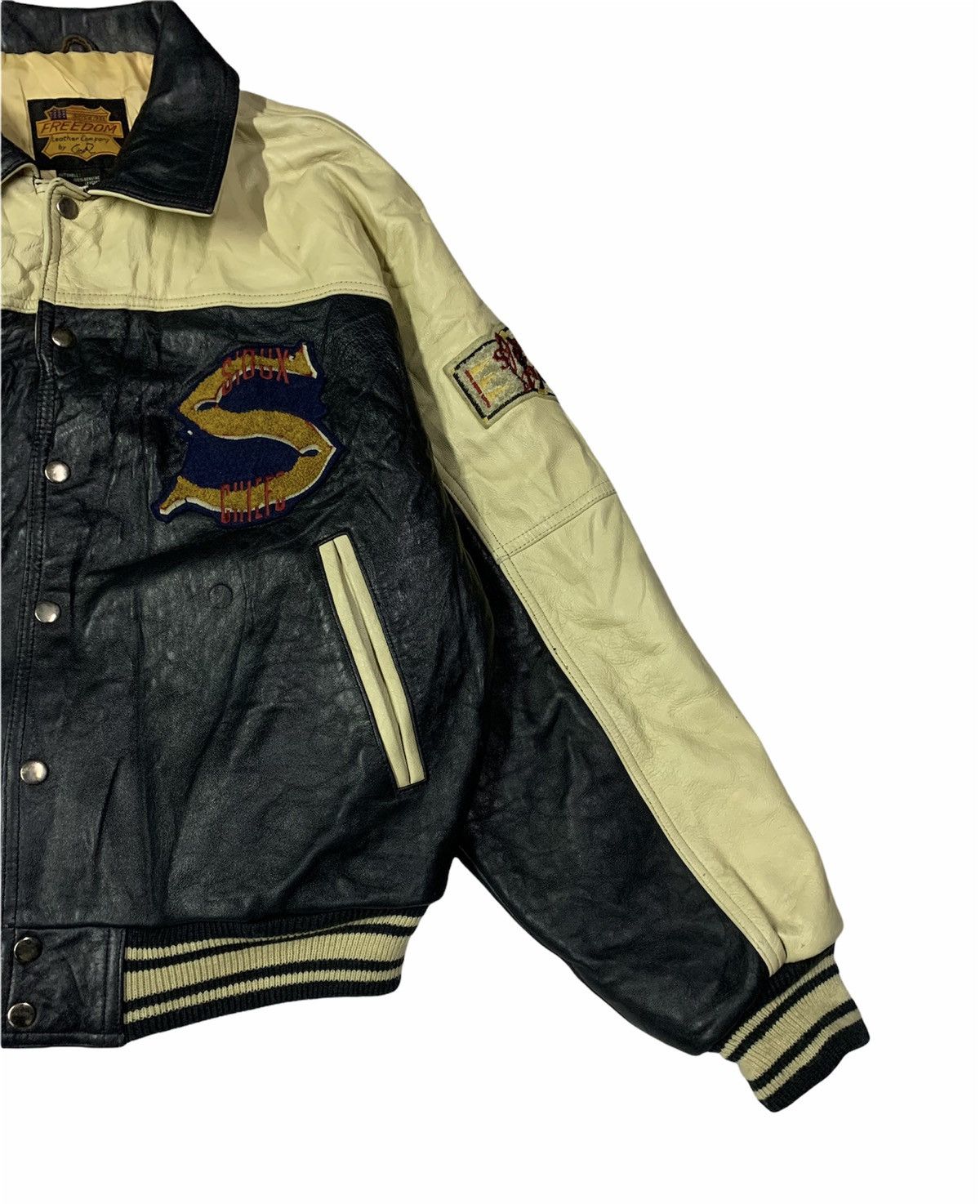 Vintage 🔥RARE VTG VARSITY JACKETS LEATHER AMERICAN NATIVE Size US M / EU 48-50 / 2 - 7 Thumbnail