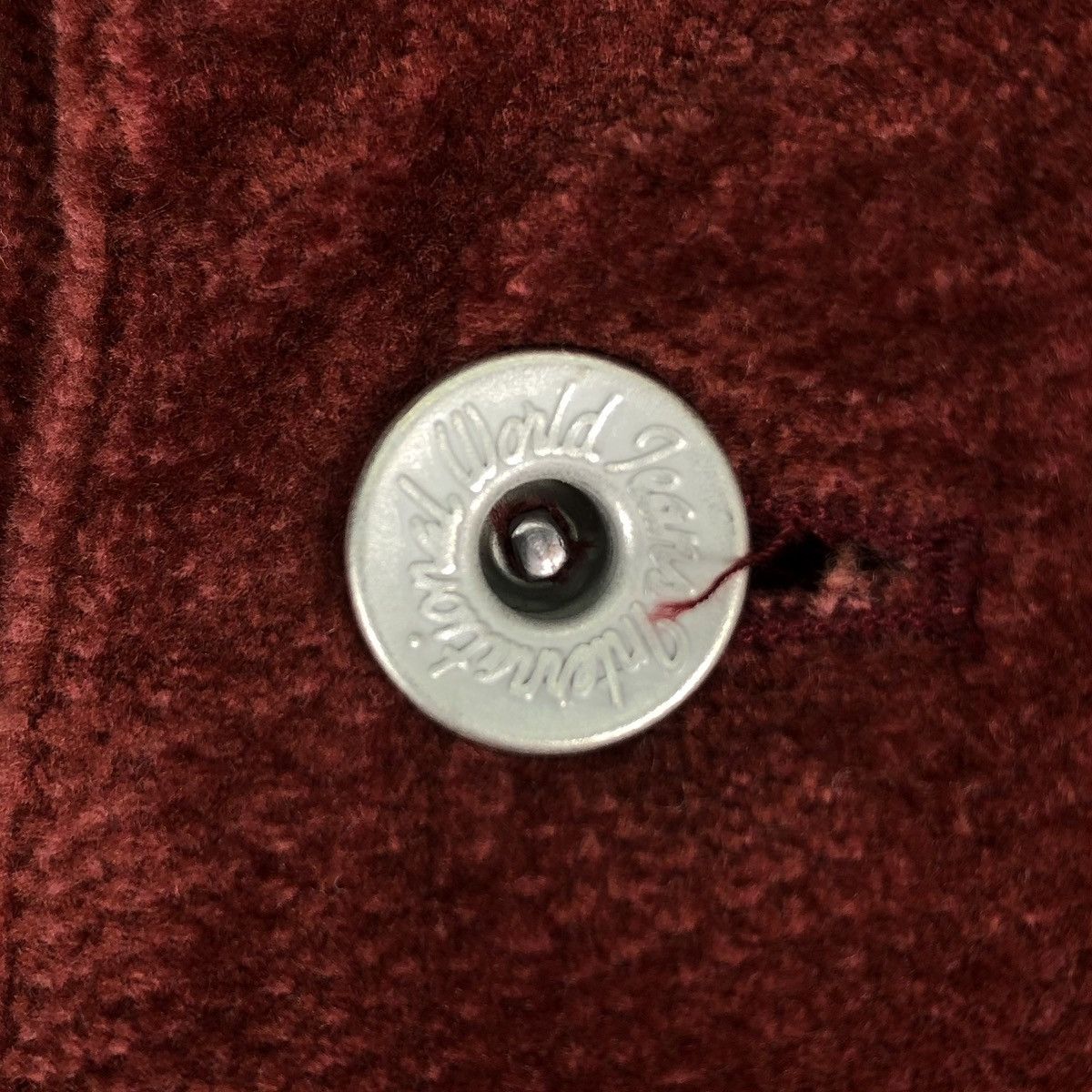 Japanese Brand Vintage 90's Velvet Jacket Donut Button by Forestmesse Jeans Size US M / EU 48-50 / 2 - 10 Thumbnail
