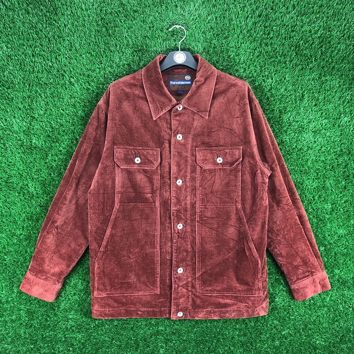 Japanese Brand Vintage 90's Velvet Jacket Donut Button by Forestmesse Jeans Size US M / EU 48-50 / 2 - 1 Thumbnail