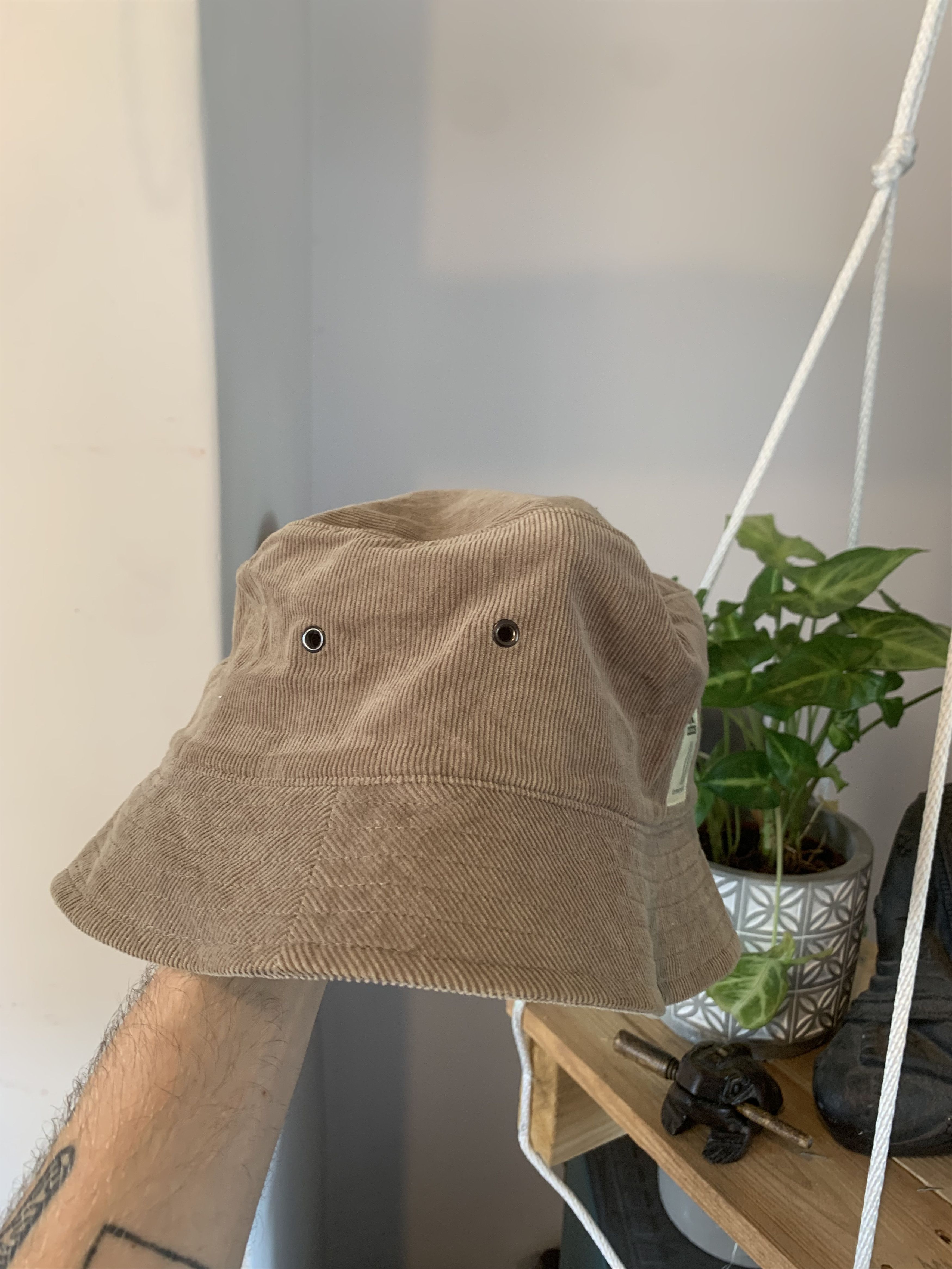 Adidas × Vintage 00s Adidas Corduory Brown Bucket Hat Size ONE SIZE - 3 Thumbnail