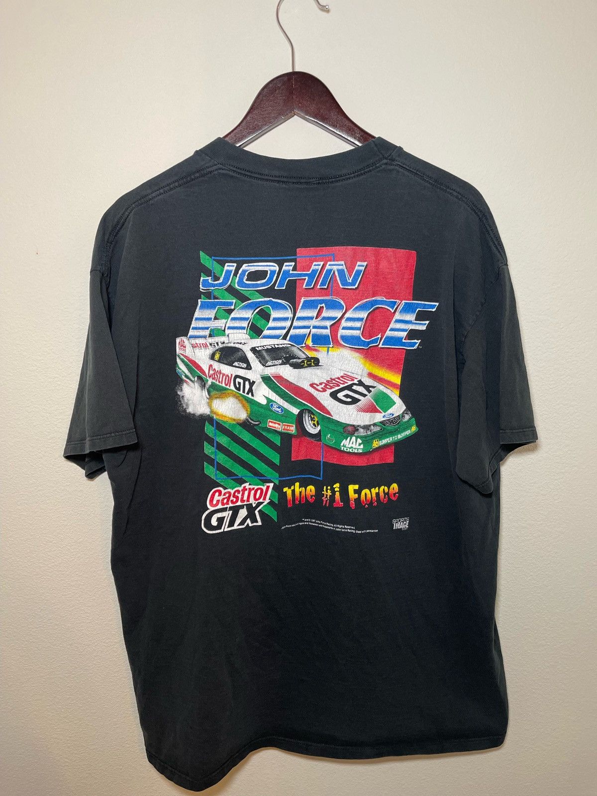 Vintage Vintage John Force 1997 Tee Size US XL / EU 56 / 4 - 1 Thumbnail