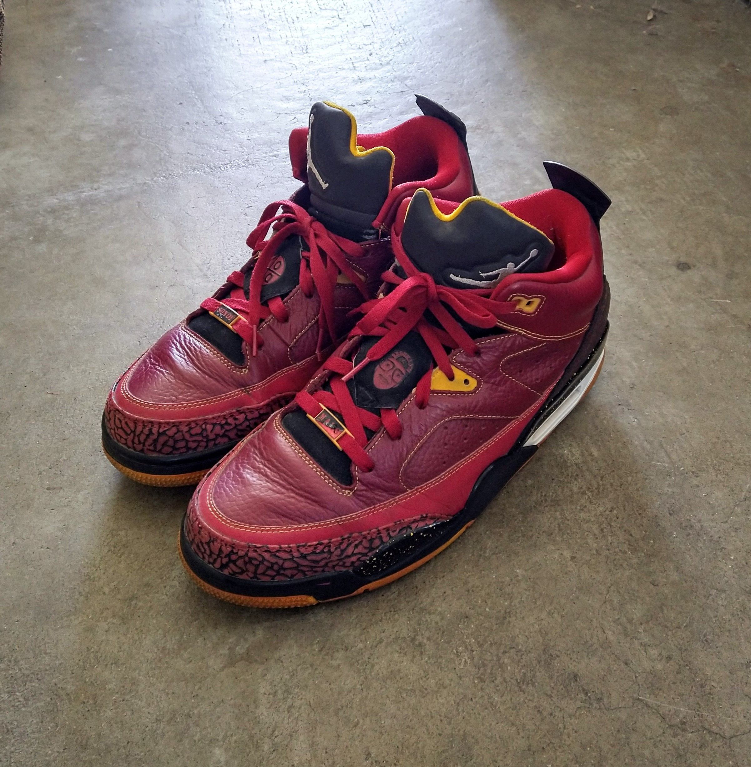 image of Jordan Nike Air Jordan Son Of Mars Hawks Size 12 Red Gold Black Shoes in Red/Black, Men's