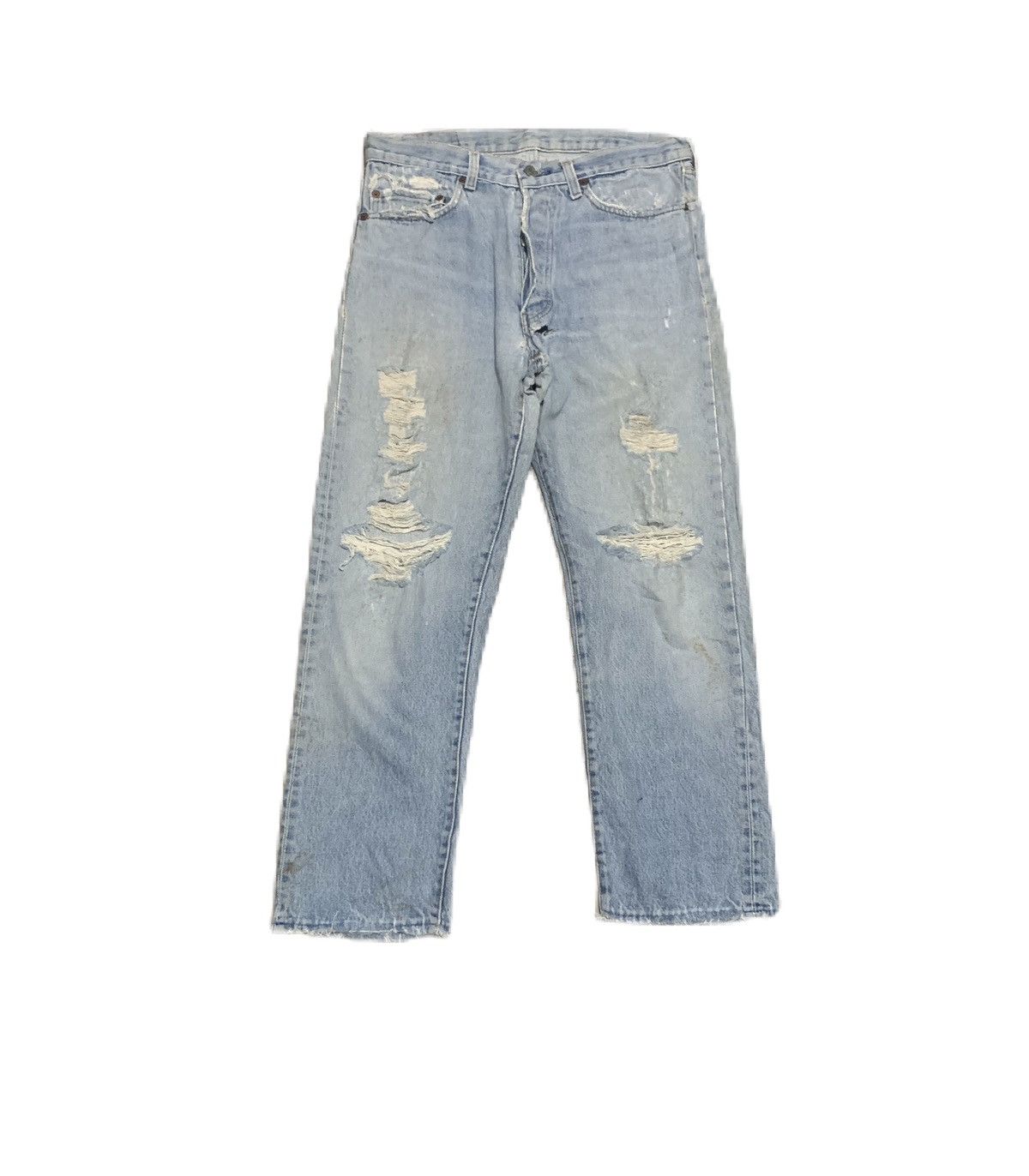 Levi's Vintage 90s Levis 501 Straight Leg Jeans Distressed Size US 32 / EU 48 - 1 Thumbnail