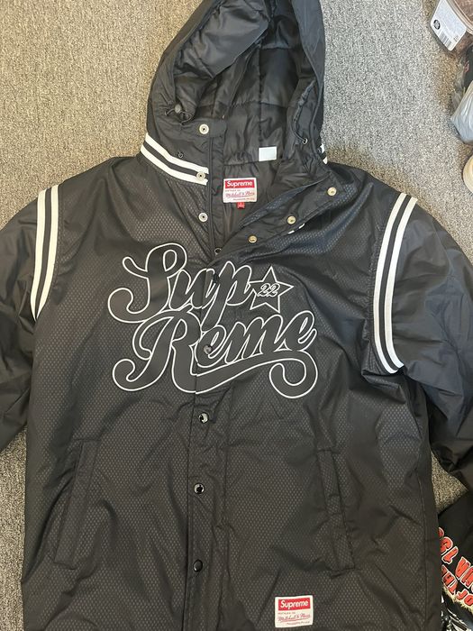 Supreme Supreme Mitchell & Ness Quilted Sports Jacket Black | Grailed
