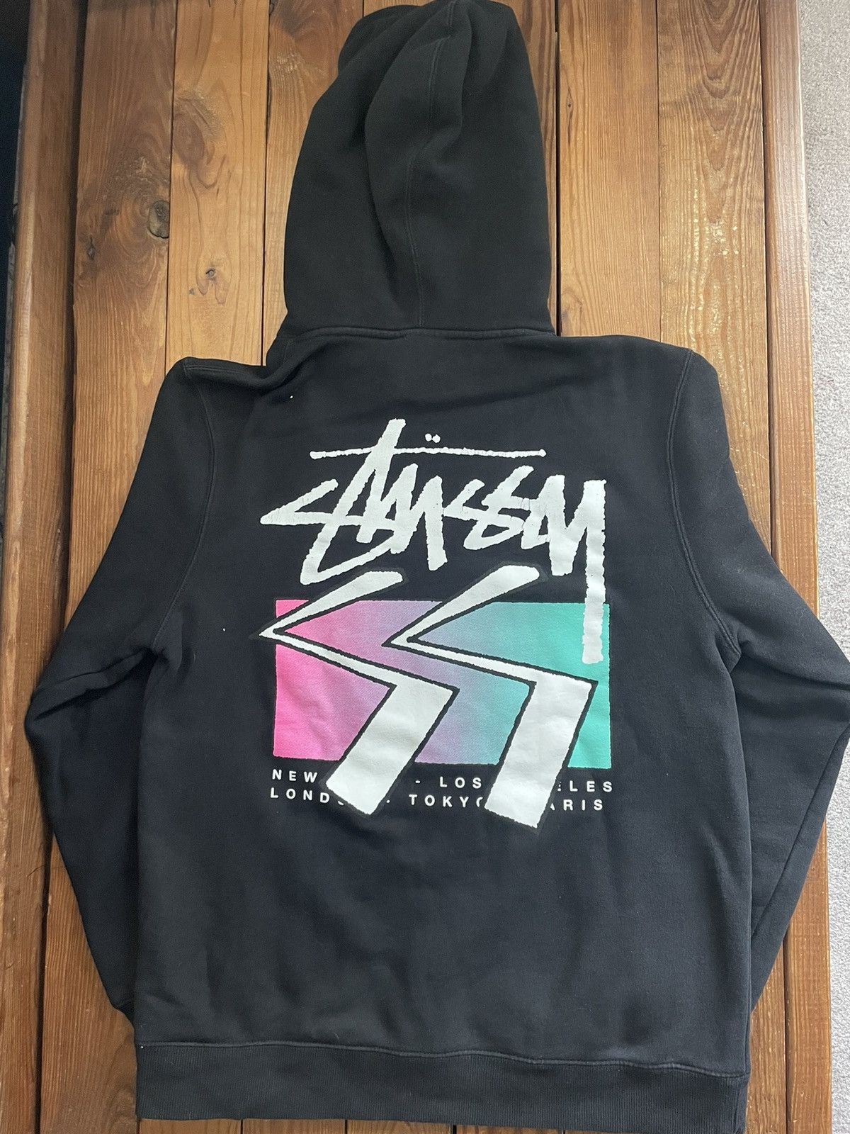 Stussy Stussy SS Cube Logo Black Hoodie Sweatshirt Grailed