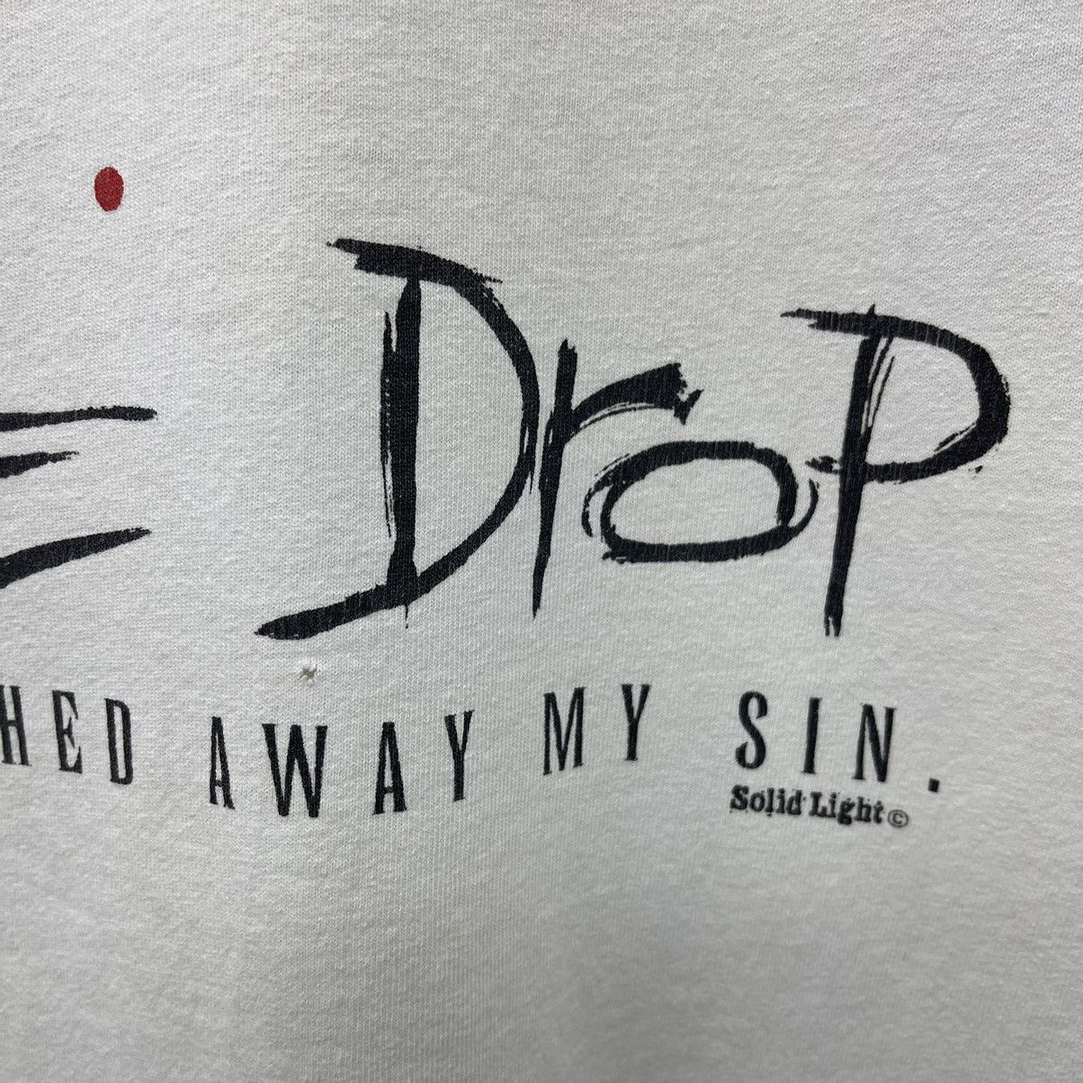 Vintage Vintage 90s Just One Drop Jesus Blood Washed Away My Sin Size US L / EU 52-54 / 3 - 3 Thumbnail