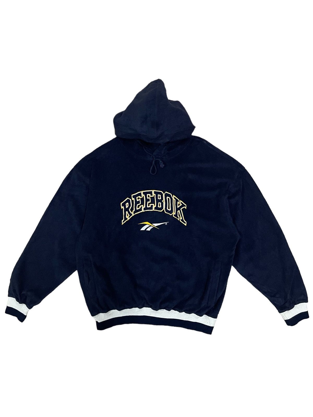 Reebok Vintage 90s Reebok Center Embroidery Logo Hoodie Size US XL / EU 56 / 4 - 1 Thumbnail