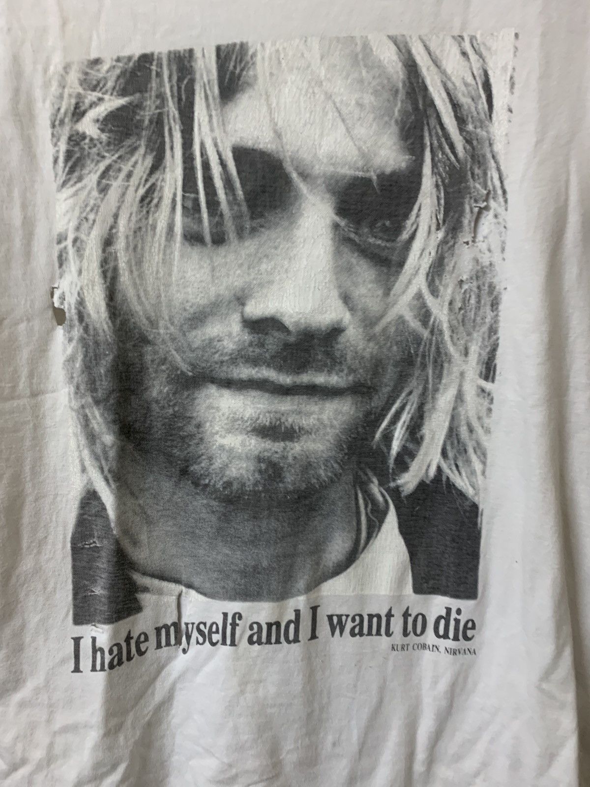 Band Tees Vintage kurt cobain single stitch distress shirt Size US S / EU 44-46 / 1 - 2 Thumbnail