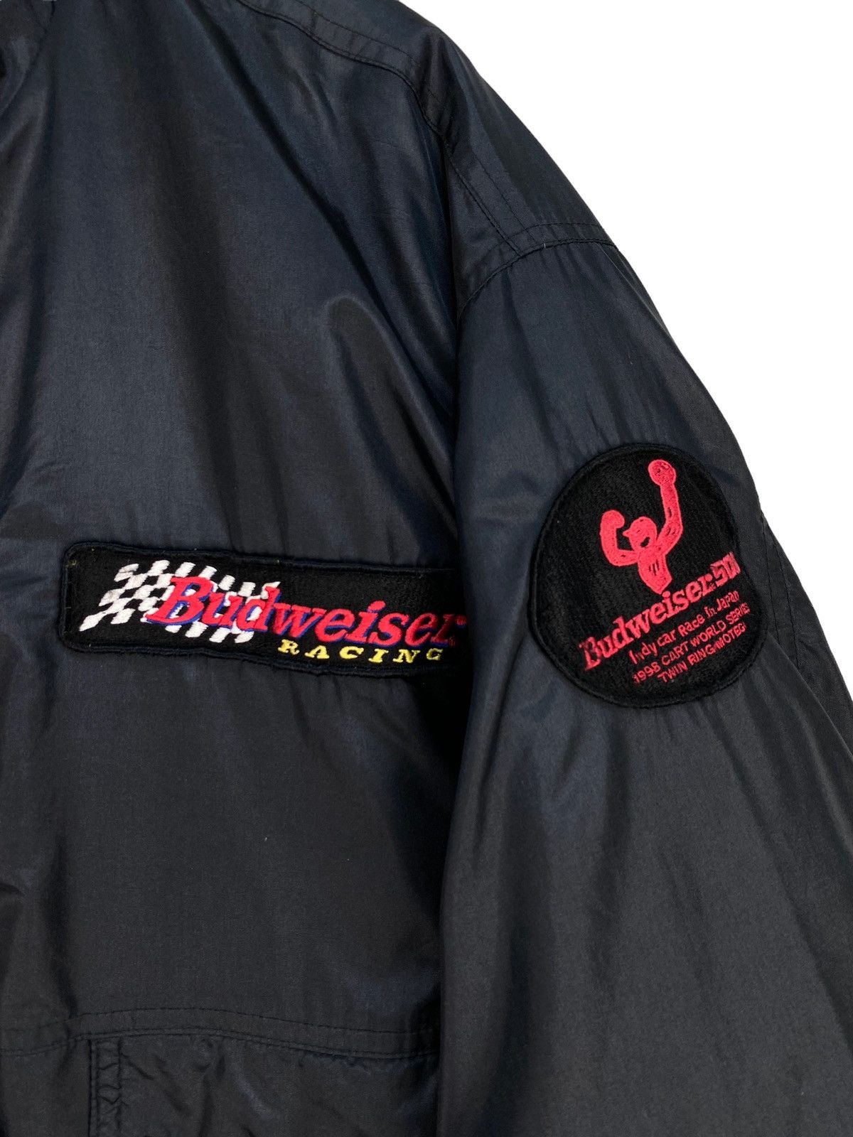 Budweiser Vintage Budweiser 501 Indy Car Race 1998 Bomber Jacket Size US XL / EU 56 / 4 - 3 Thumbnail