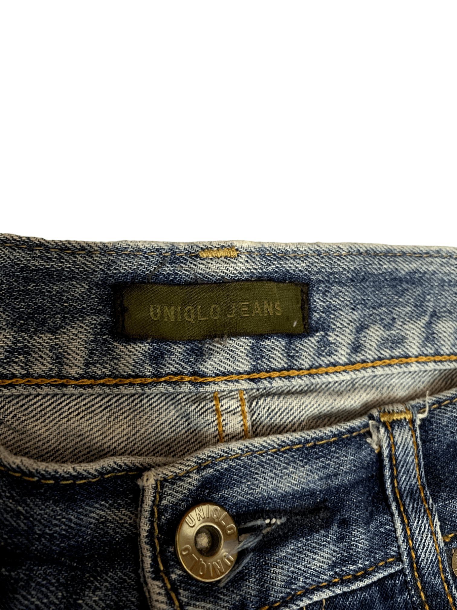 Japanese Brand × Uniqlo Vintage Japanese Uniqlo Blue Wash Distressed Jeans Size US 32 / EU 48 - 4 Thumbnail