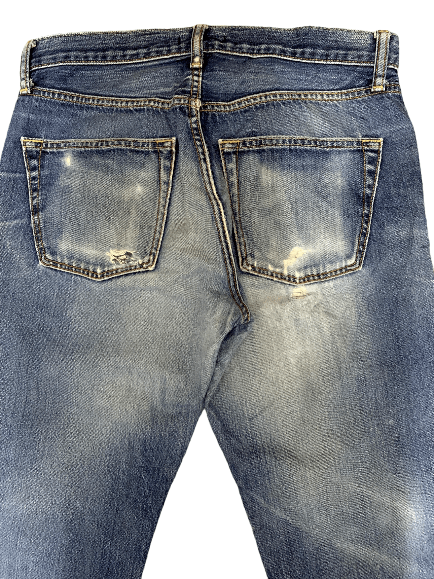 Japanese Brand × Uniqlo Vintage Japanese Uniqlo Blue Wash Distressed Jeans Size US 32 / EU 48 - 7 Thumbnail