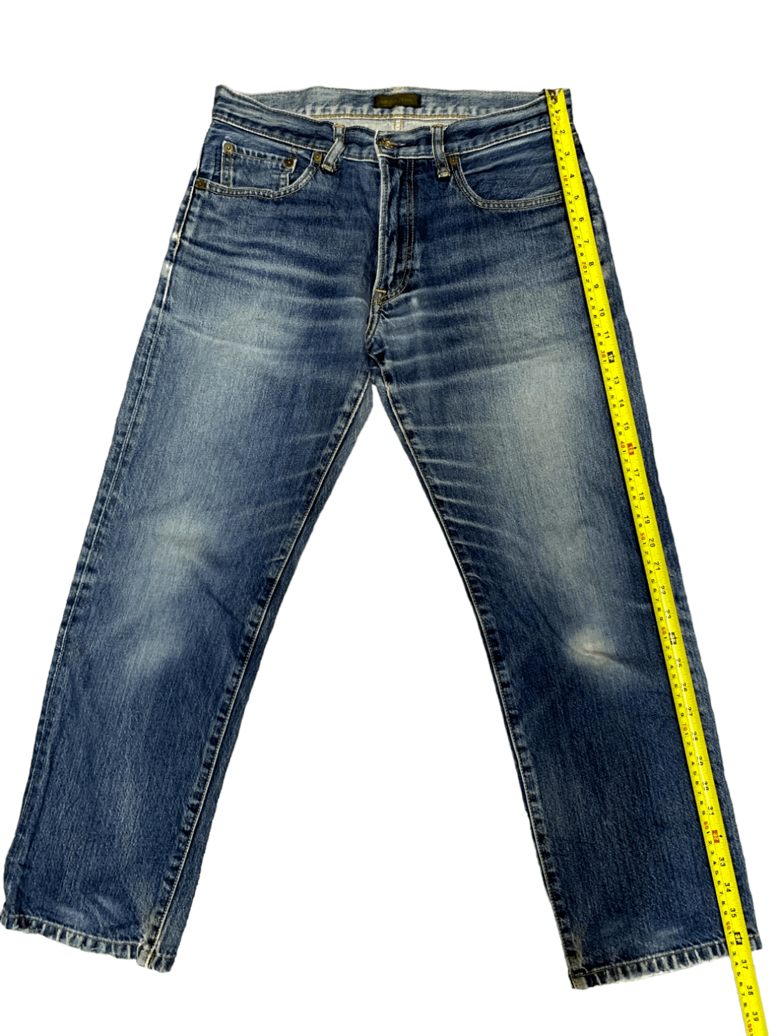 Japanese Brand × Uniqlo Vintage Japanese Uniqlo Blue Wash Distressed Jeans Size US 32 / EU 48 - 10 Thumbnail