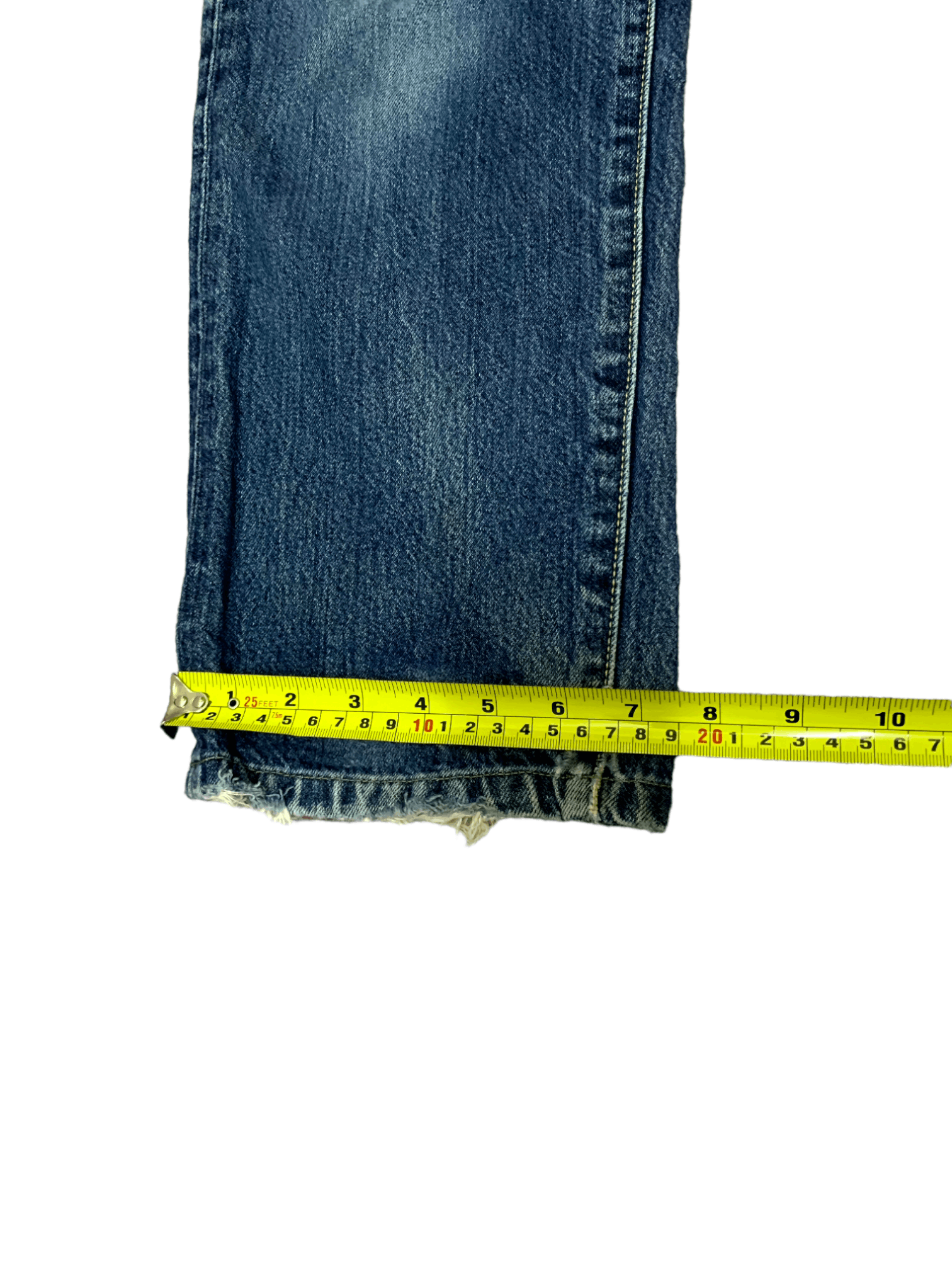Japanese Brand × Uniqlo Vintage Japanese Uniqlo Blue Wash Distressed Jeans Size US 32 / EU 48 - 15 Thumbnail