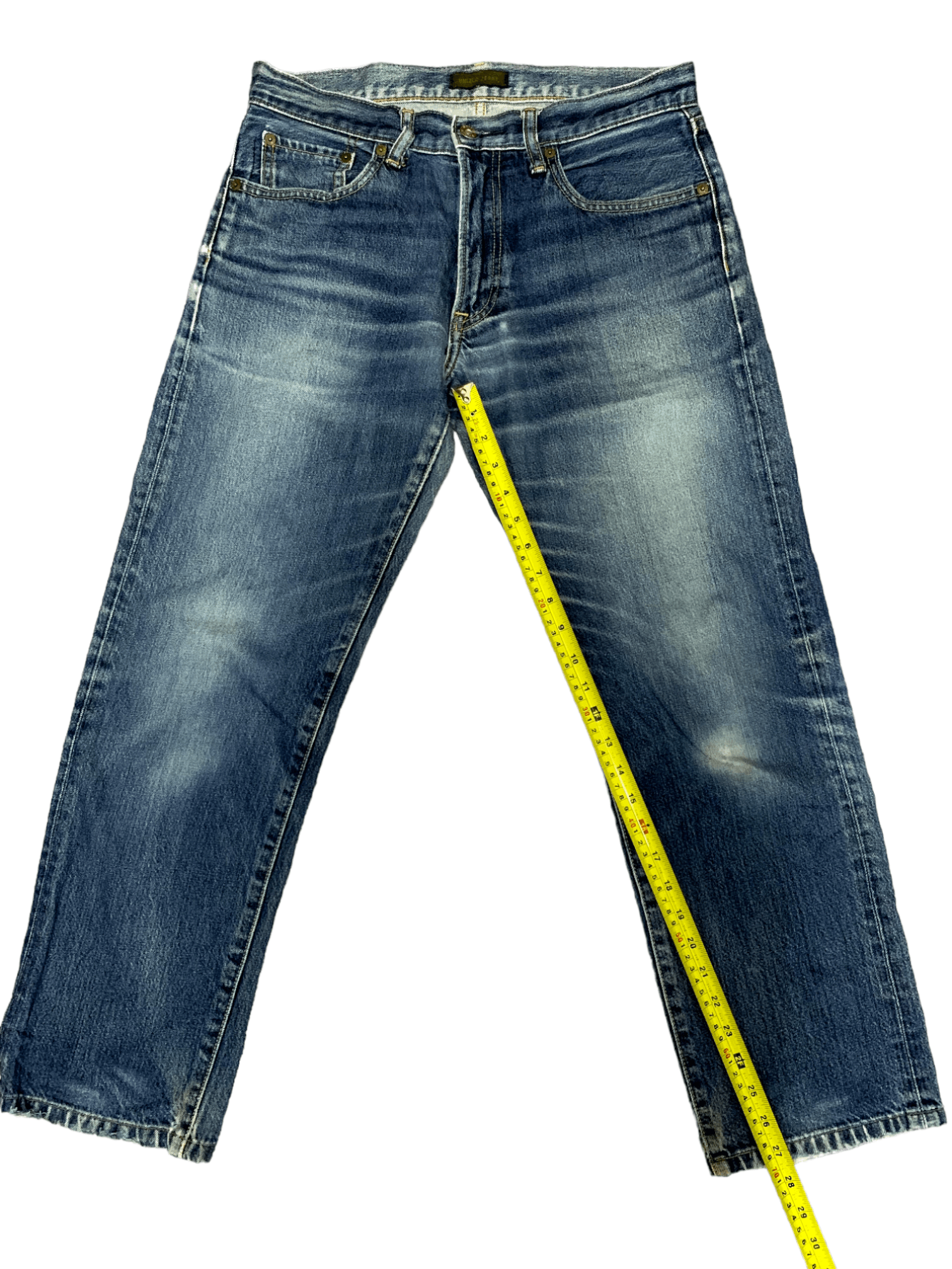 Japanese Brand × Uniqlo Vintage Japanese Uniqlo Blue Wash Distressed Jeans Size US 32 / EU 48 - 12 Thumbnail
