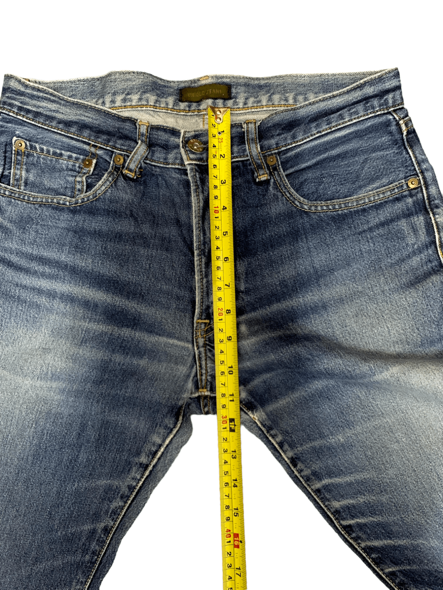 Japanese Brand × Uniqlo Vintage Japanese Uniqlo Blue Wash Distressed Jeans Size US 32 / EU 48 - 11 Thumbnail