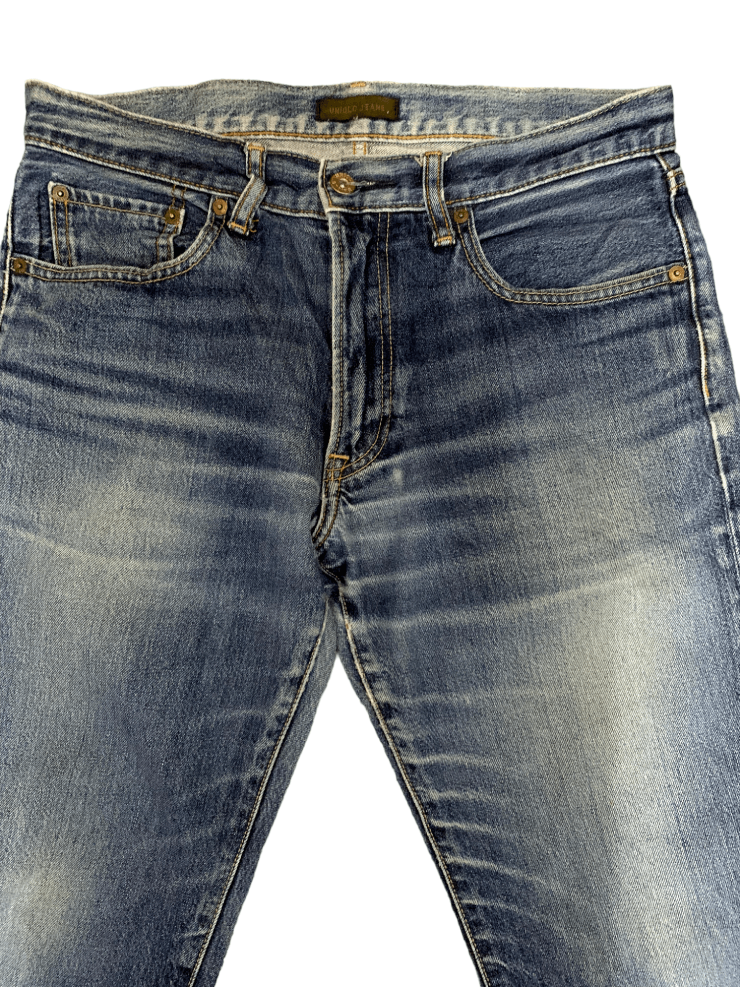 Japanese Brand × Uniqlo Vintage Japanese Uniqlo Blue Wash Distressed Jeans Size US 32 / EU 48 - 6 Thumbnail