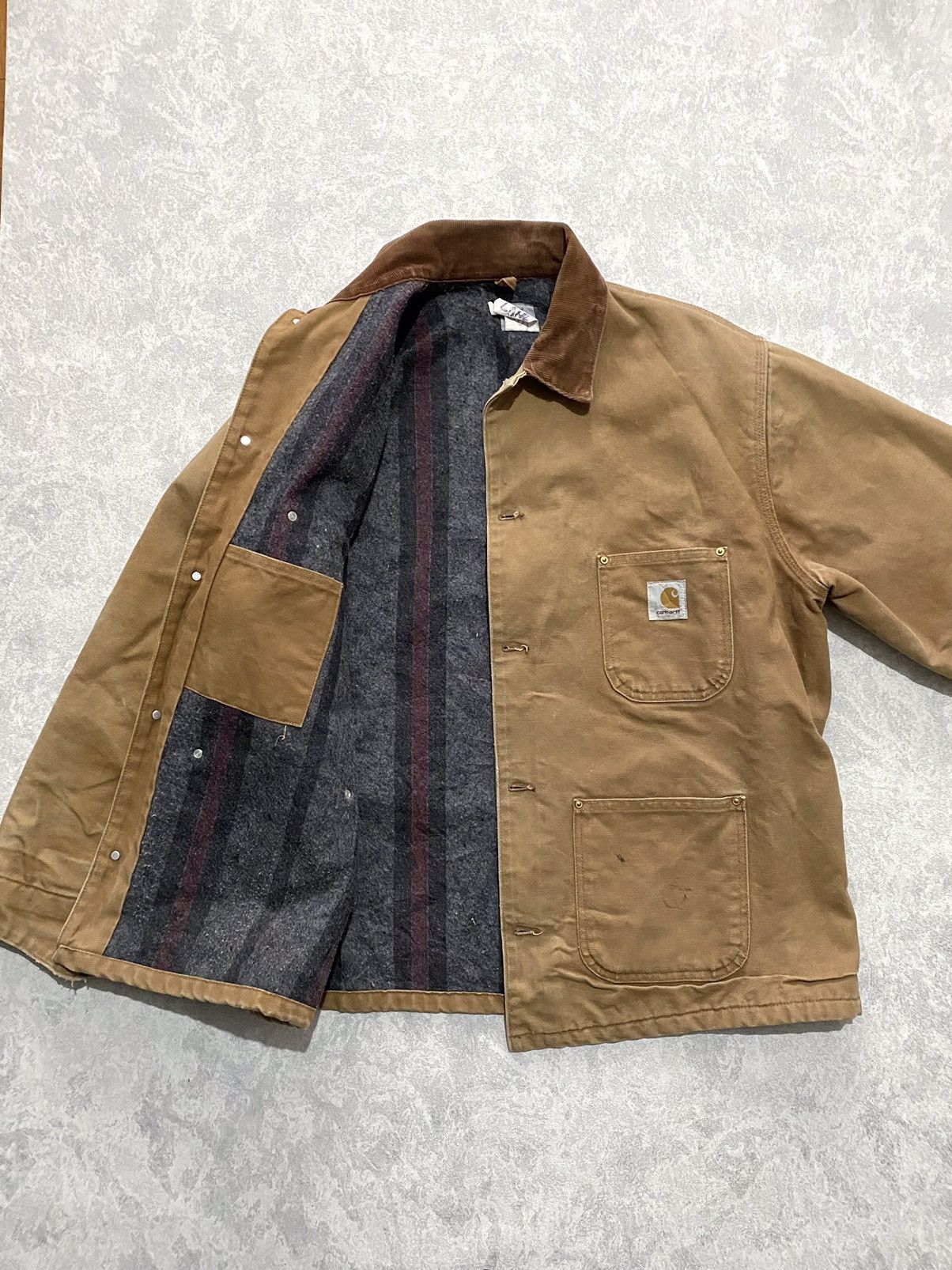 Carhartt Vintage Carhartt Detroit Blanket Lined Work Jacket Size US L / EU 52-54 / 3 - 3 Thumbnail