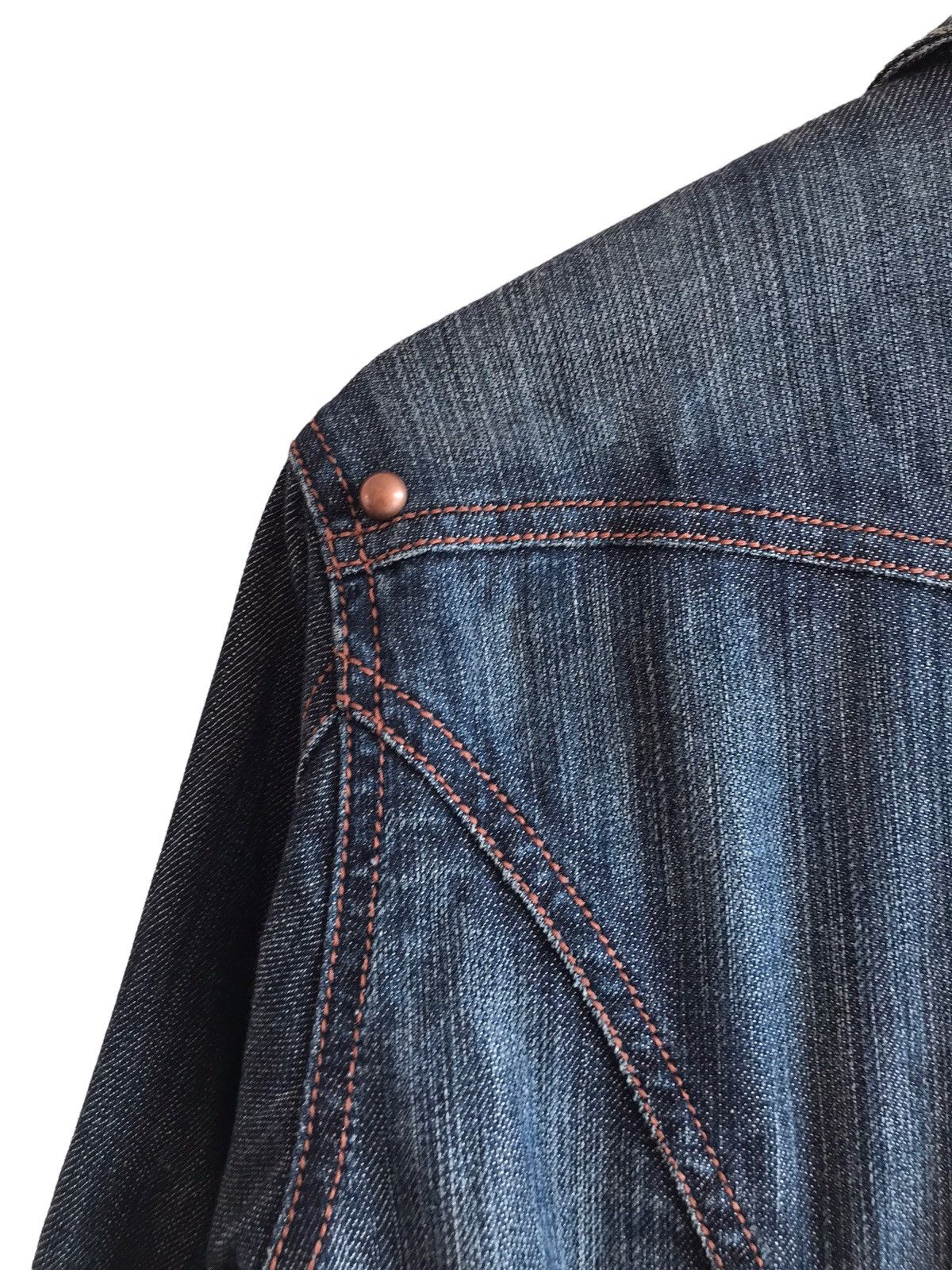 Marina Rinaldi MARINA RINALDI Zip Up Blue Denim Jacket Size M / US 6-8 / IT 42-44 - 6 Thumbnail