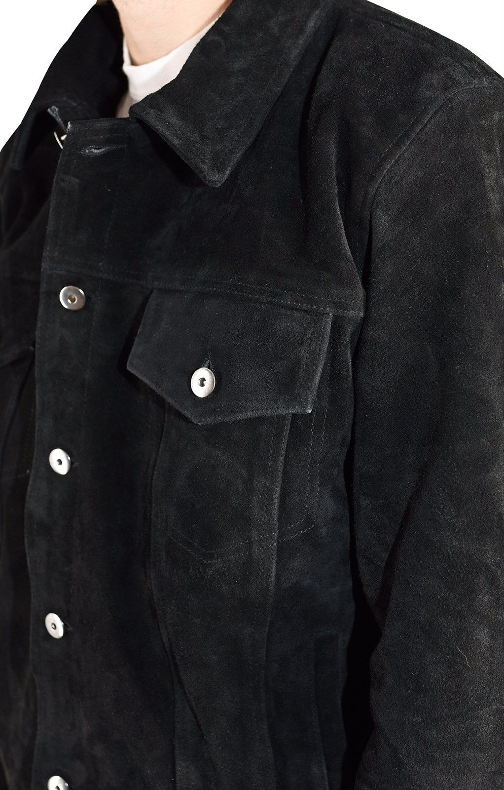 Vintage Suede Trucker Jacket Black Size US S / EU 44-46 / 1 - 6 Thumbnail